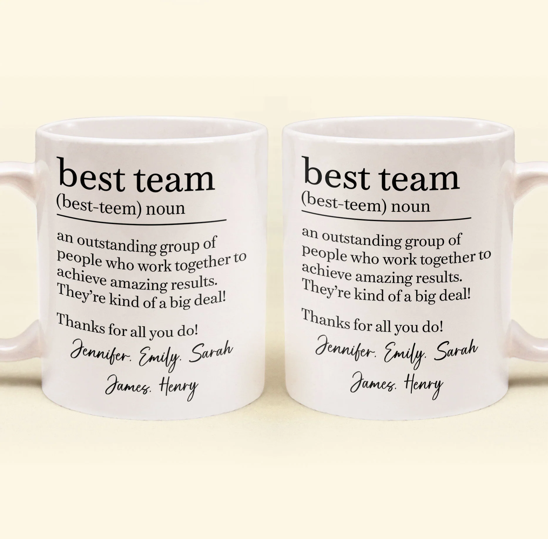Best Team - Coworker Appreciation Thank You Gifts For Employee - Personalized Mug - Image 5