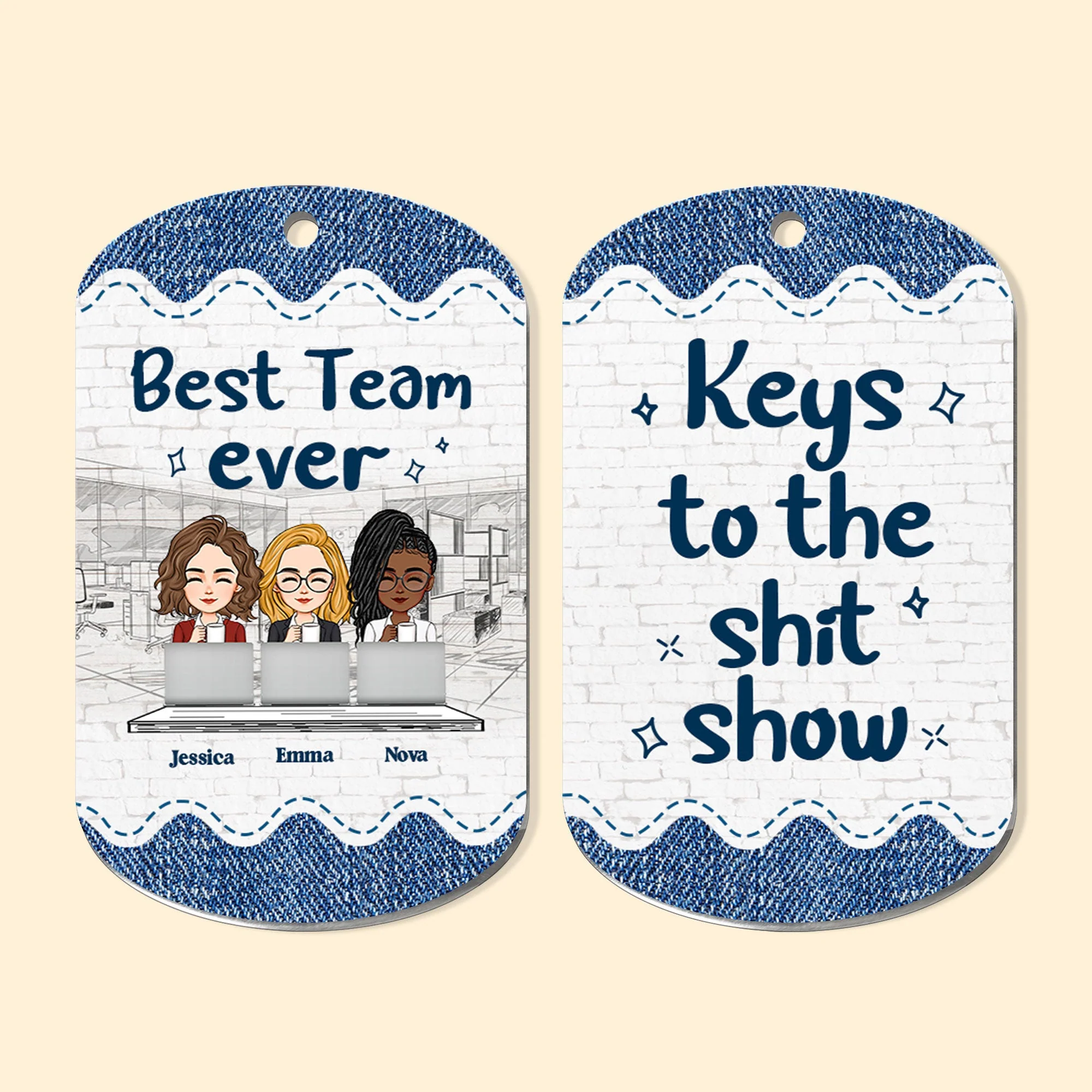 Best Team Ever - Personalized Keychain - Image 5