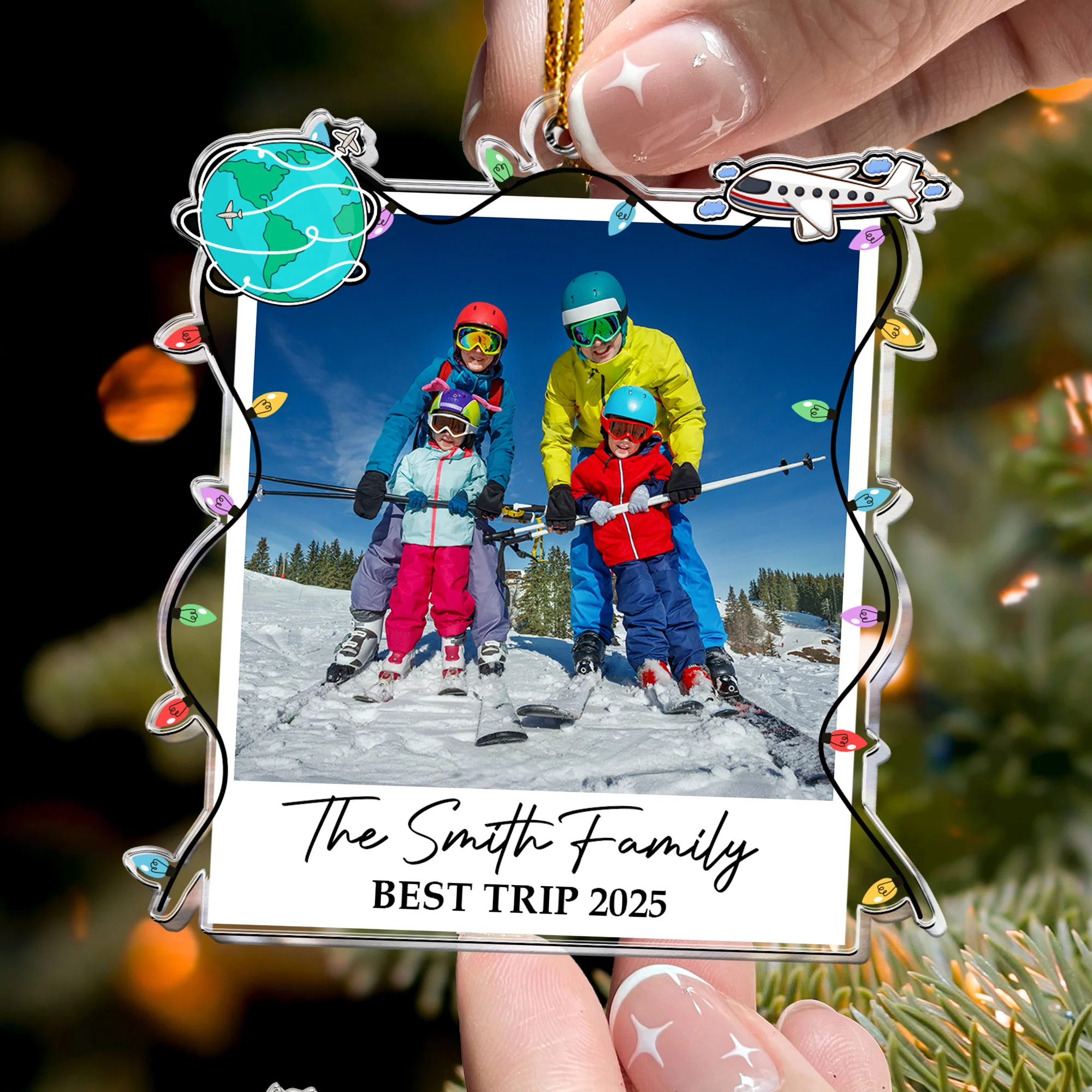 Best Trip Family - Personalized Acrylic Ornament - Image 2