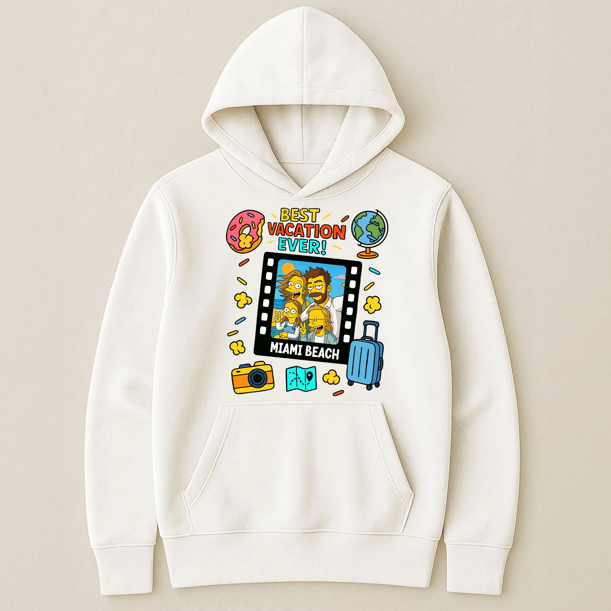 Best Vacation Ever Simpsonized Portrait - Personalized Photo Shirt - Image 6