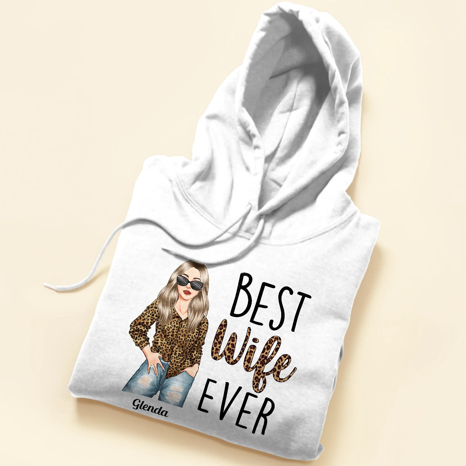 Best Wife Ever - Personalized Shirt - Birthday, Anniversary, Valentine's Gift For Wife, Wifey, Honey, Lover - Leopard Woman - Image 5