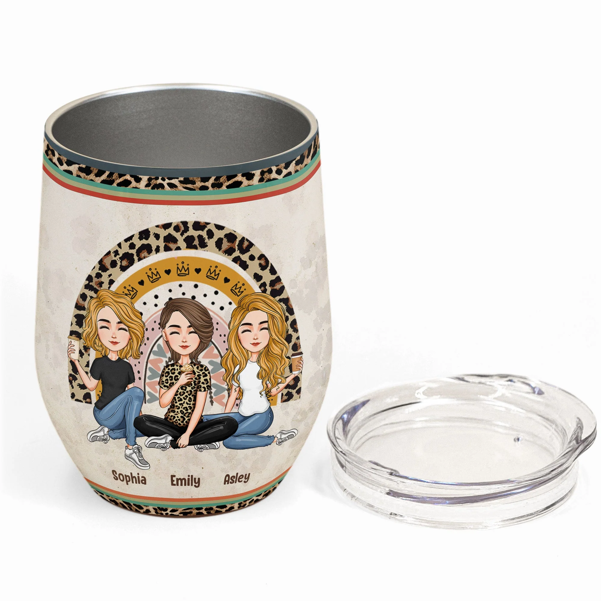 Besties Another Year Of Bonding Over Alcohol - Personalized Wine Tumbler - Birthday, Loving Gift For Sistas, Sister, Besties, Best Friends, Soul Sisters - Image 2