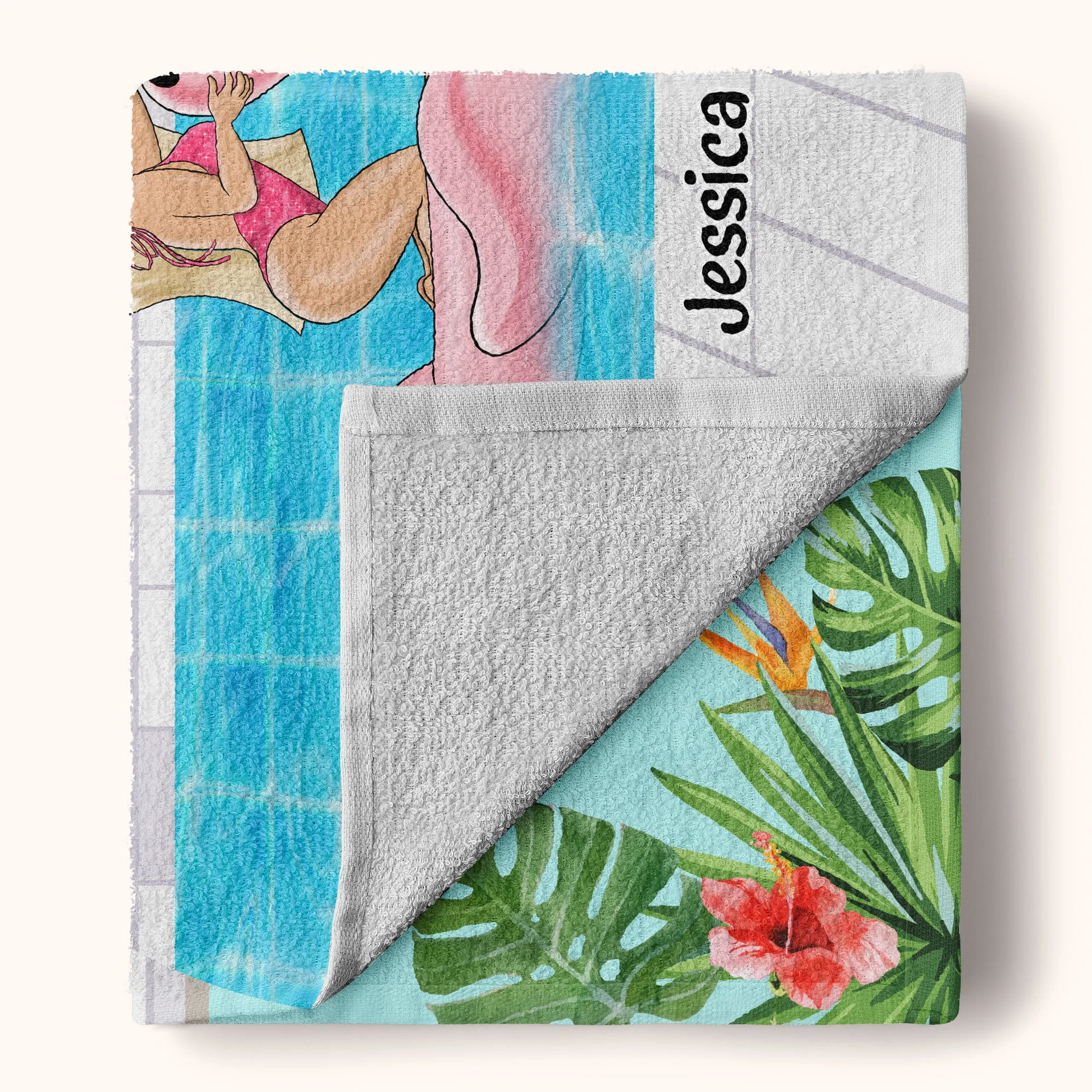 Besties Are Like Thick Thighs - Personalized Beach Towel - Image 4