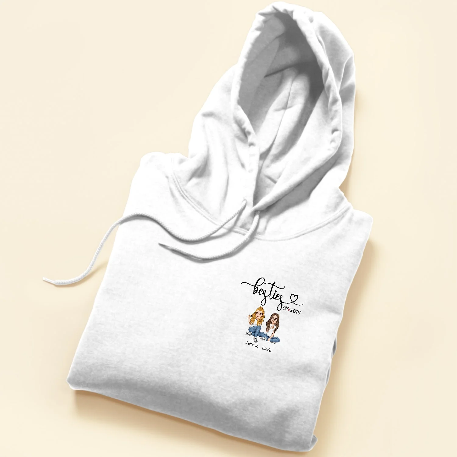 Besties Est Sisters Est Friends Forever - Personalized Shirt - Image 5