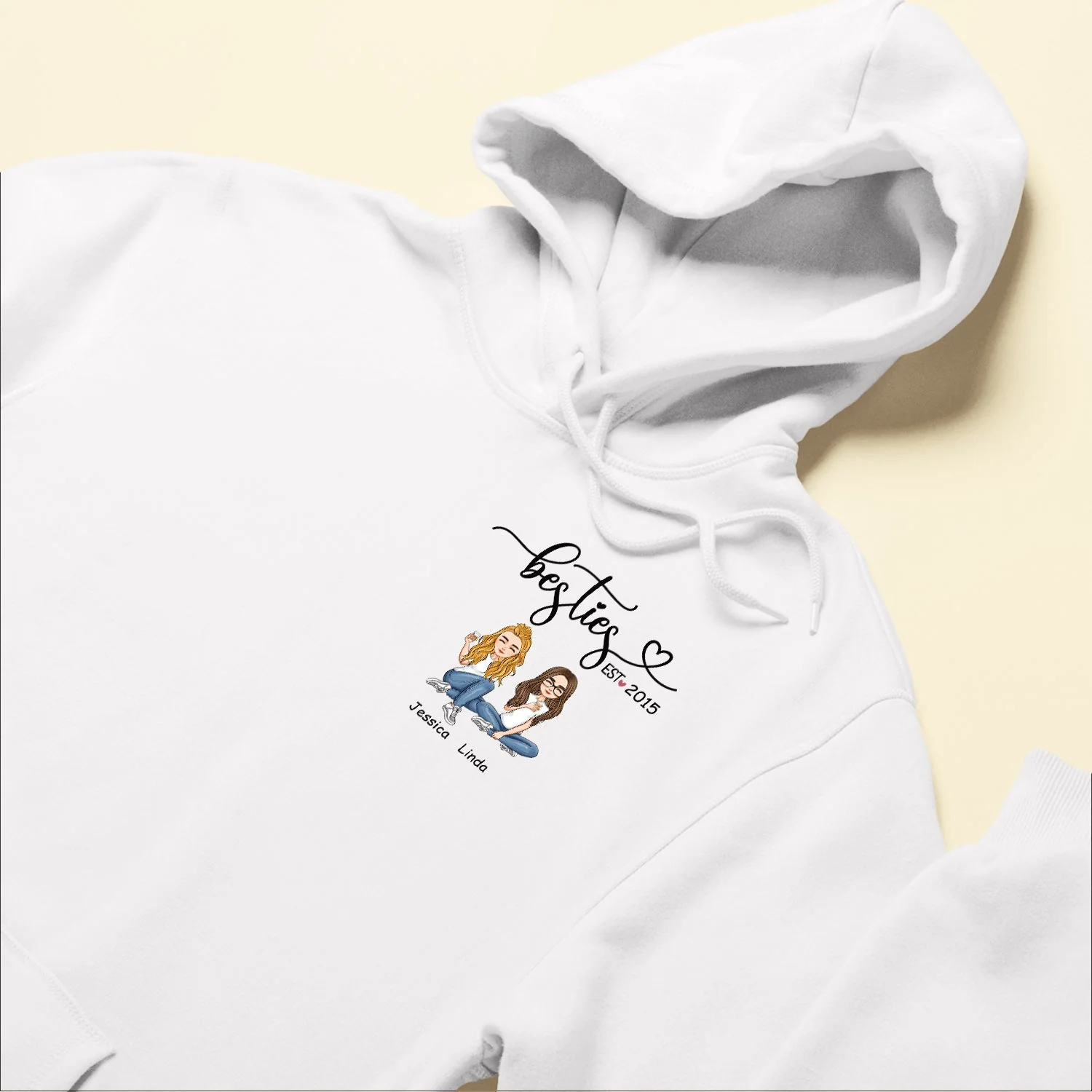 Besties Est Sisters Est Friends Forever - Personalized Shirt - Image 6
