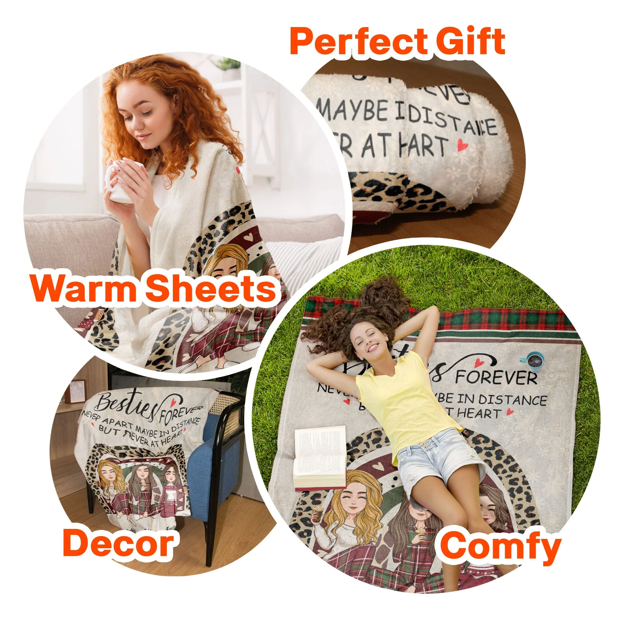 Besties Forever Never Apart - Personalized Blanket - Christmas, New Year Gift For Sisters, Sistas, Besties, Soul Sisters - Image 6