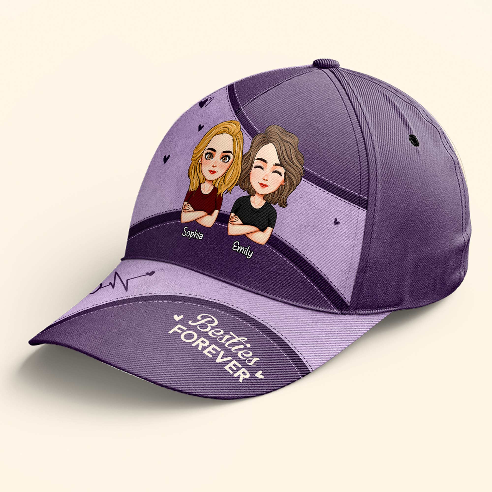 Besties Forever - Personalized Classic Cap - Image 3
