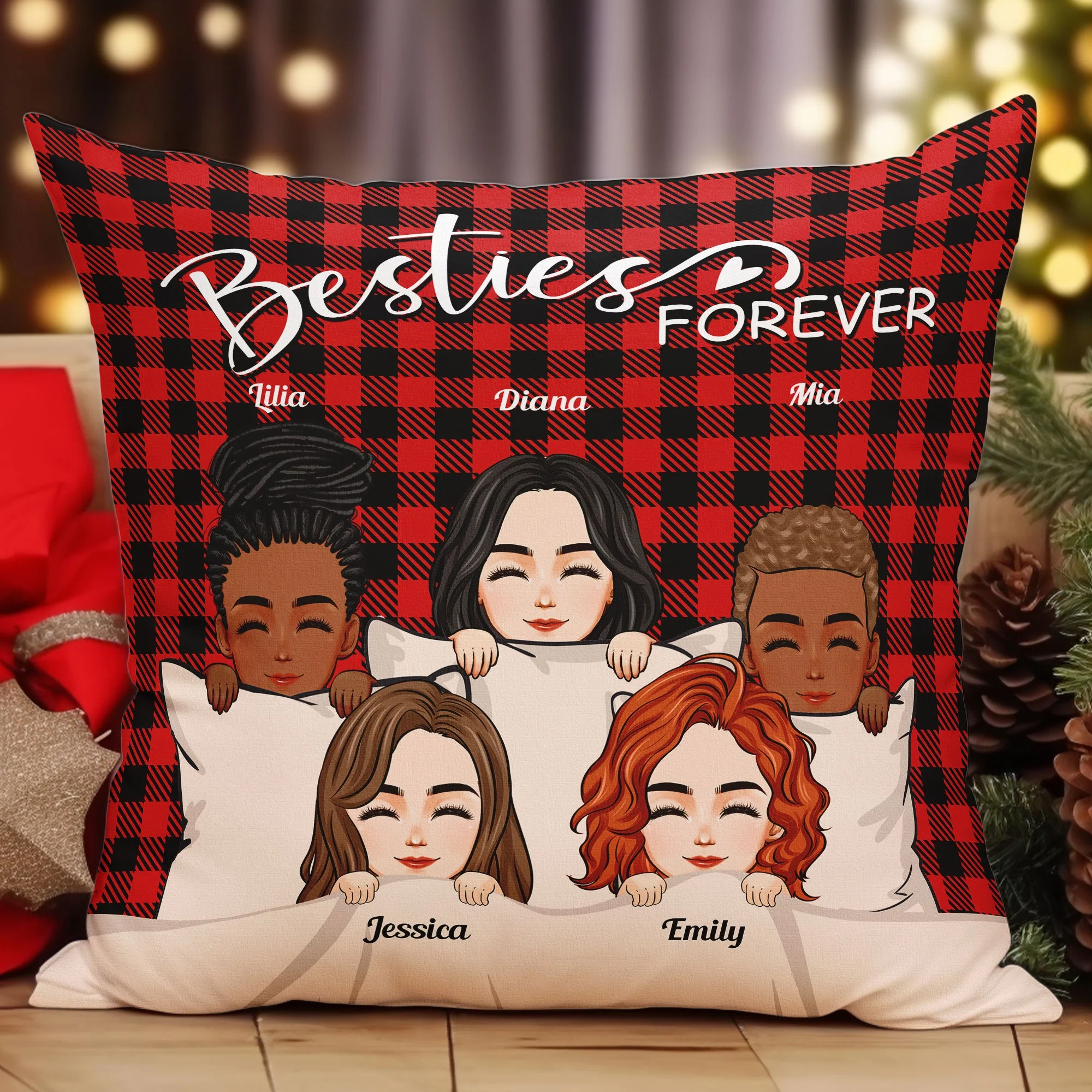 Besties Forever  - Personalized Pillow - Image 2