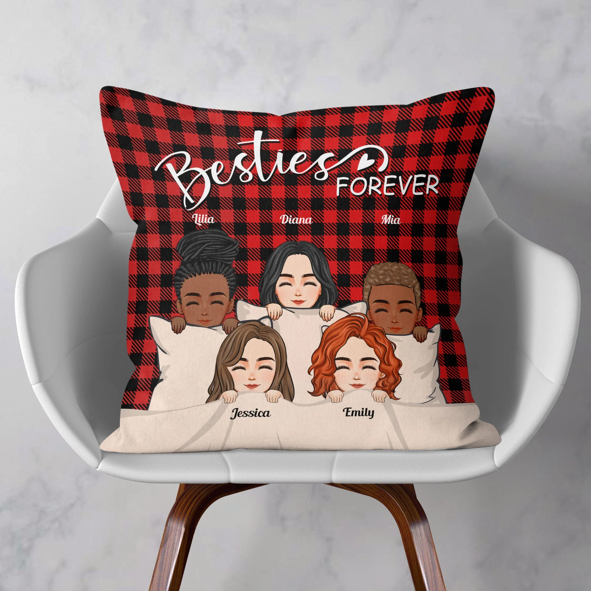 Besties Forever  - Personalized Pillow - Image 3