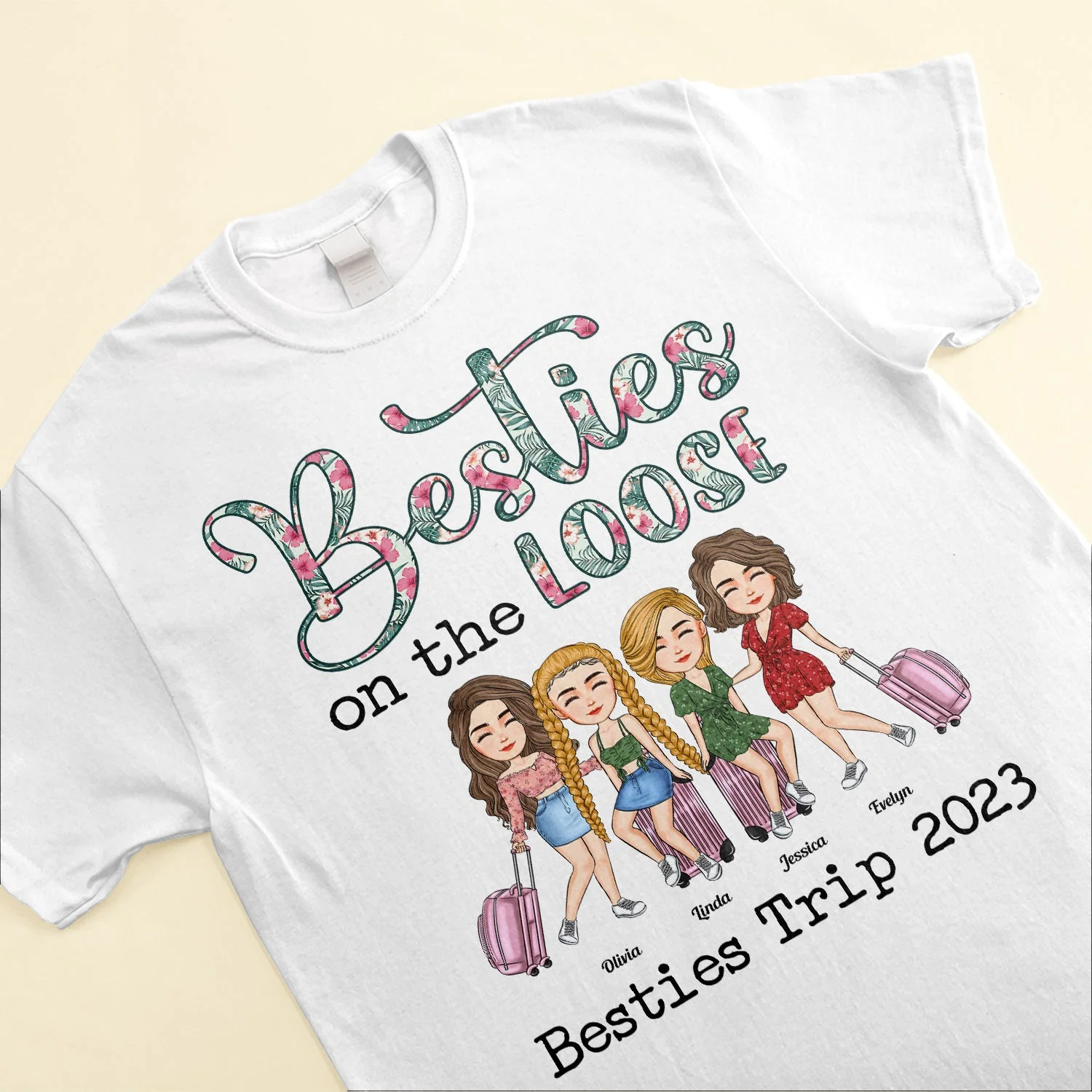 Besties On The Loose - Personalized Shirt - Image 3