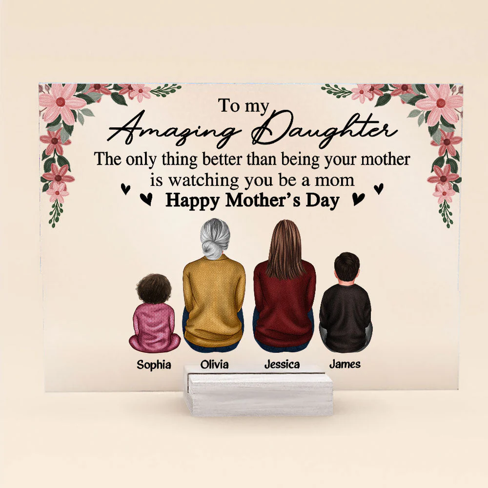 Better Being Your Mother Is Watching You Be A Mom - Personalized Acrylic Plaque - Image 6