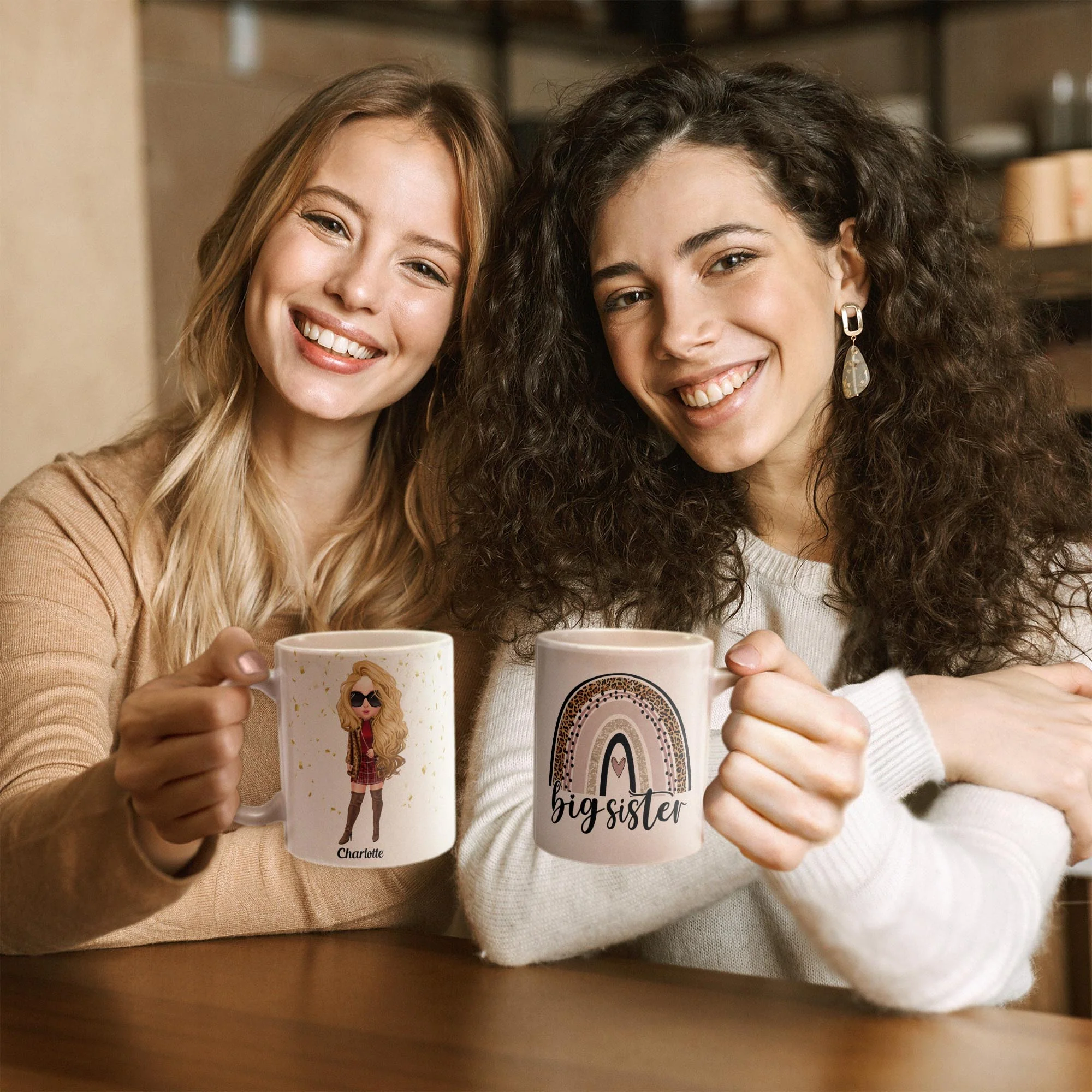 Big Sister - Personalized Mug - Birthday Gift For Sisters - Fashion Girls - Image 2
