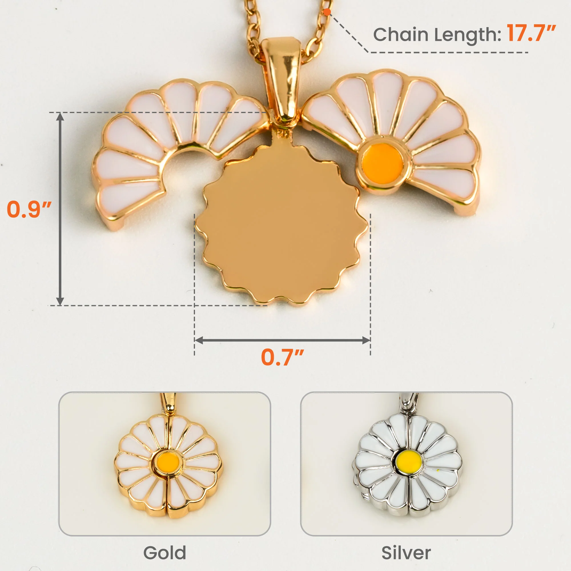 Birth Flower And Name Necklace - Personalized Daisy Necklace With Hidden Message - Image 5