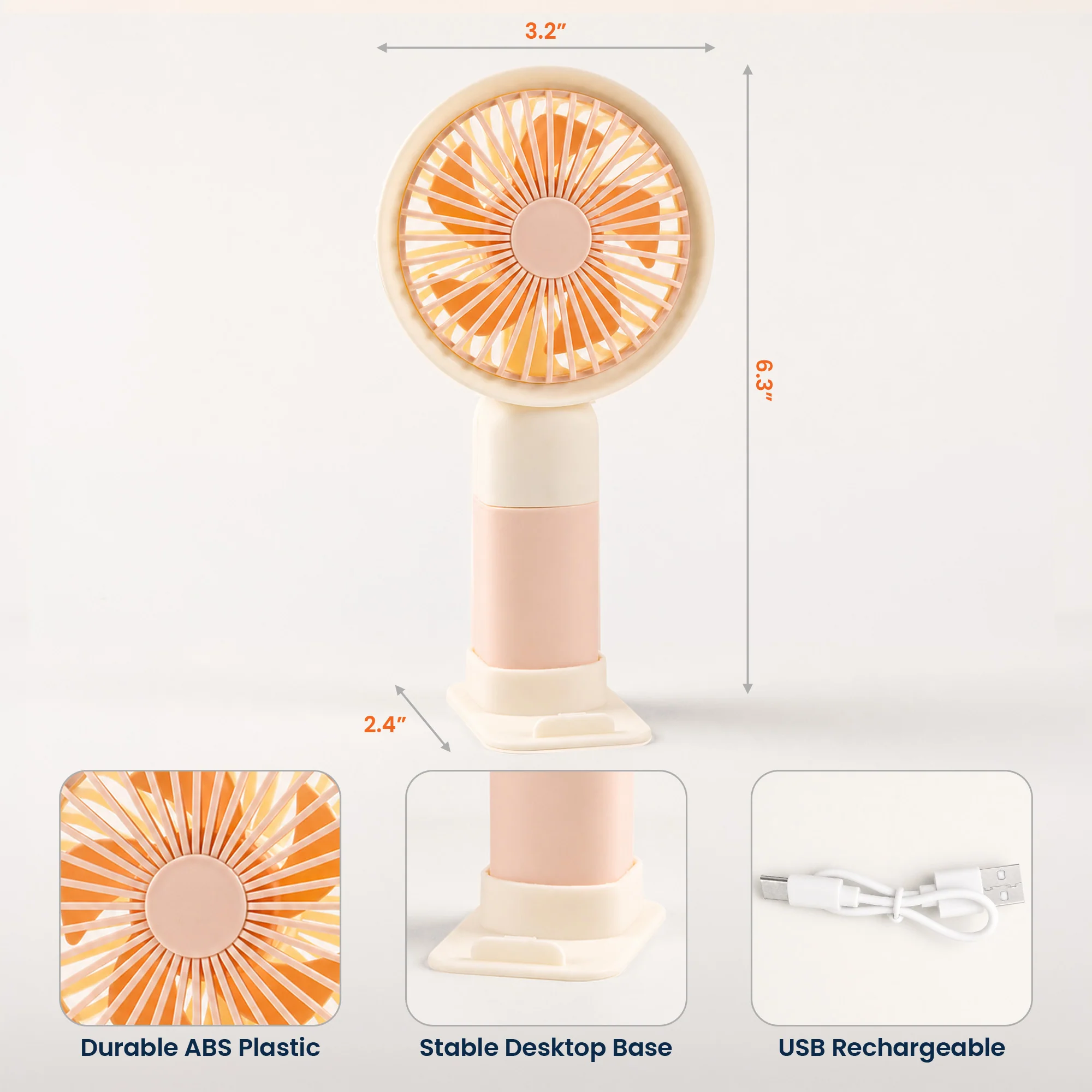 Birth Flower Gift For Her, Friend, Sister - Personalized Handheld Fan - Image 5