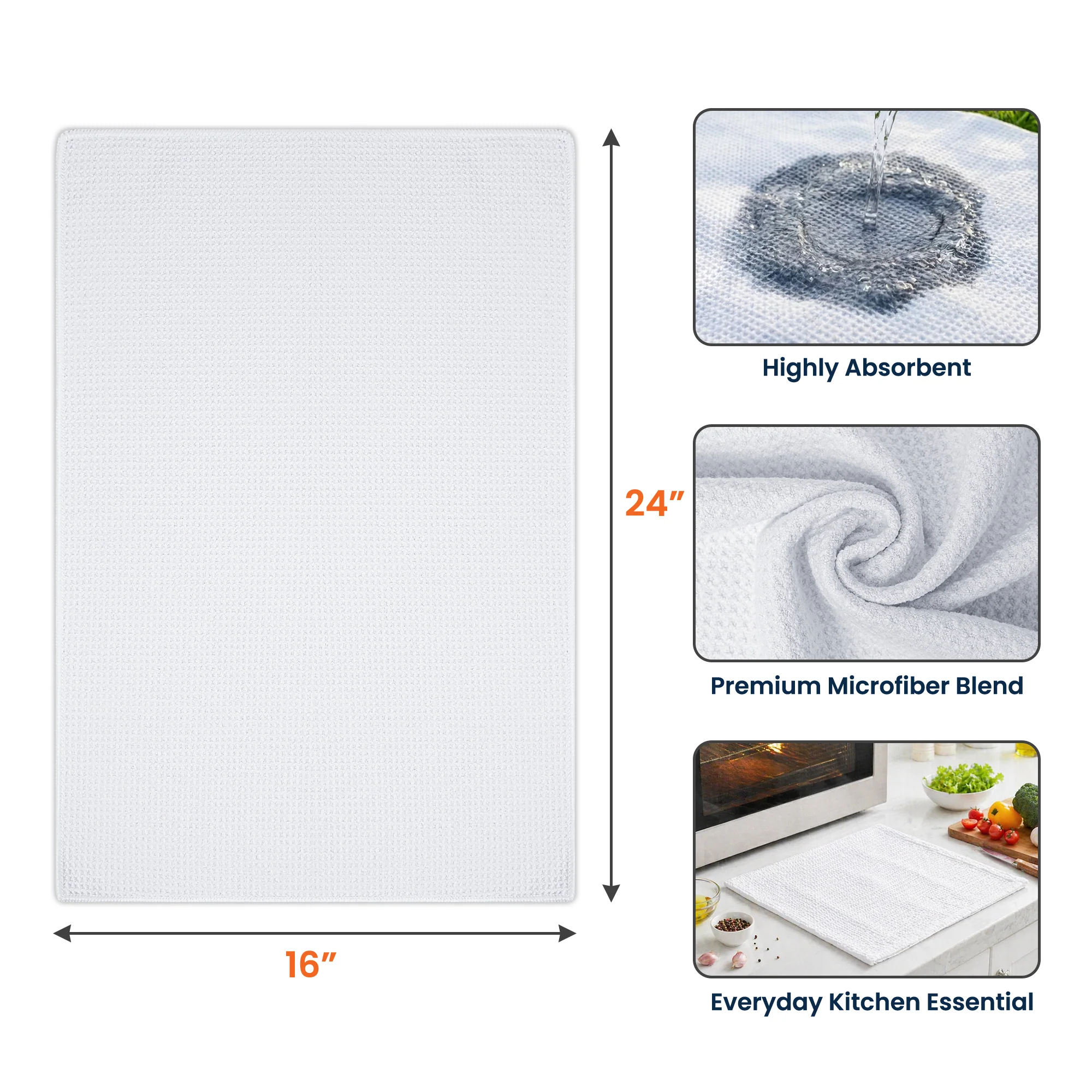 Birth Flower Mother-Of-Pearl Style Gift For Her - Personalized Kitchen Towel - Image 6