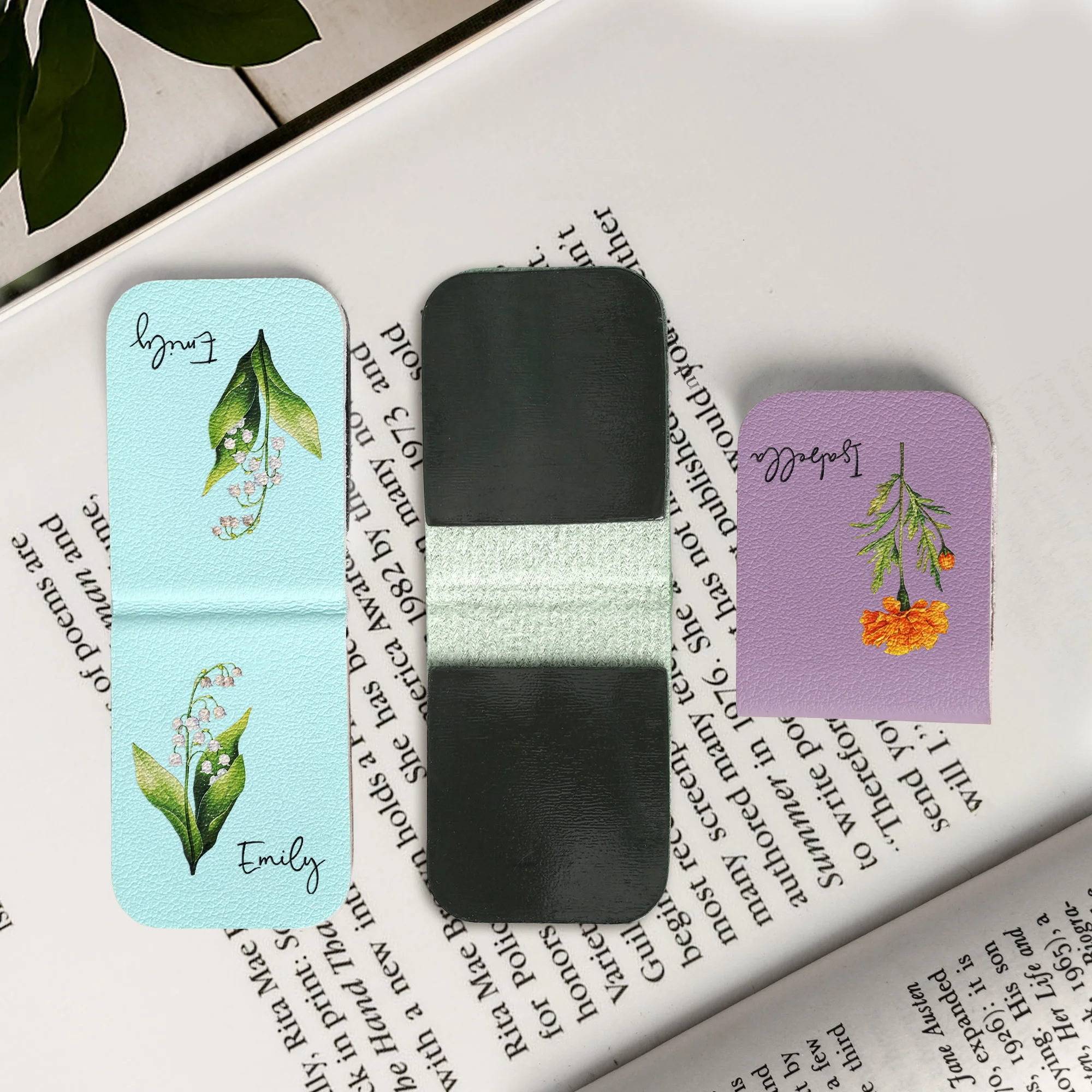 Birth Month Flower Book Lover Birthday Gift For Her - Personalized Bookmark - Image 2