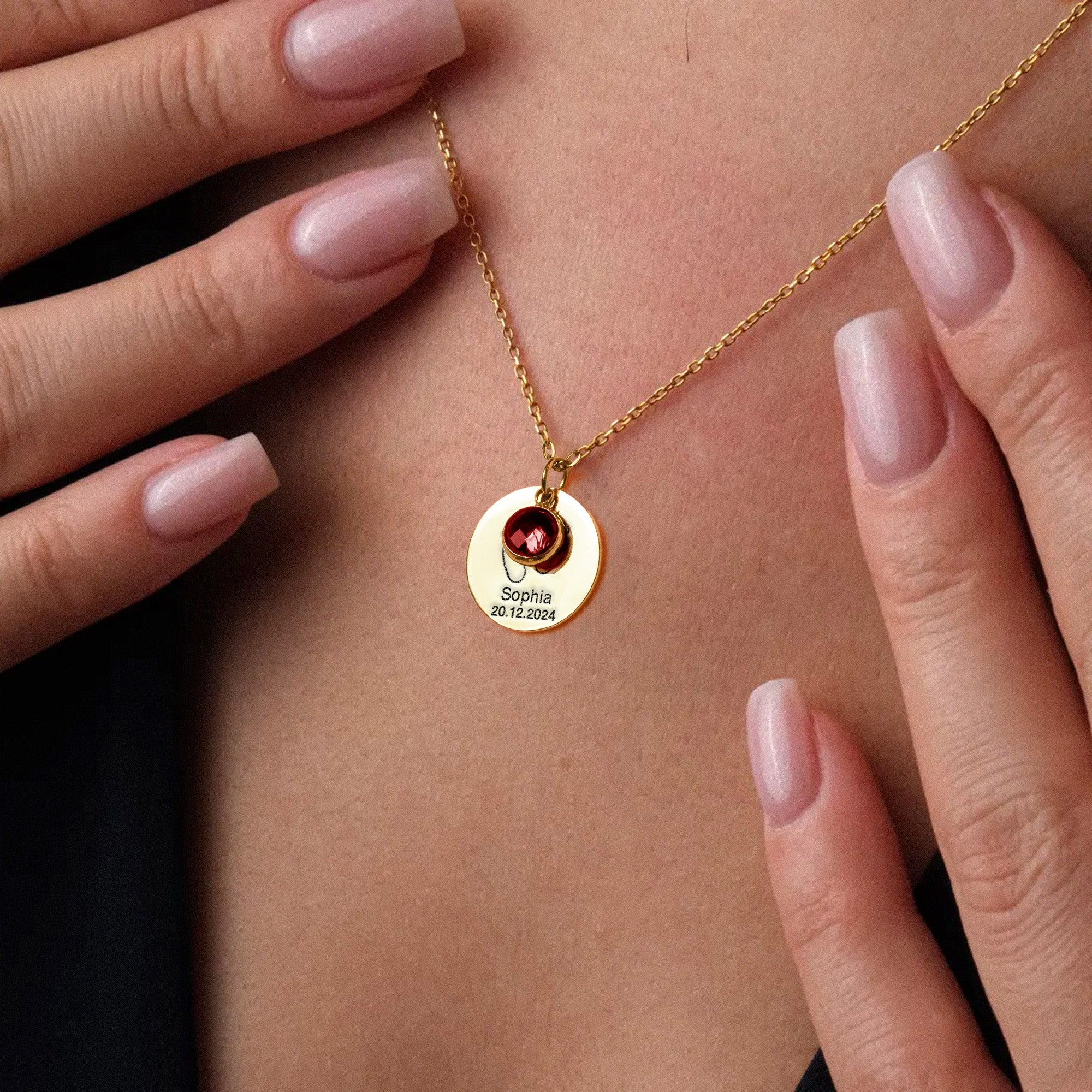 Birthstone Necklace Gift For First Mom - Personalized Birthstone Necklace - Image 4