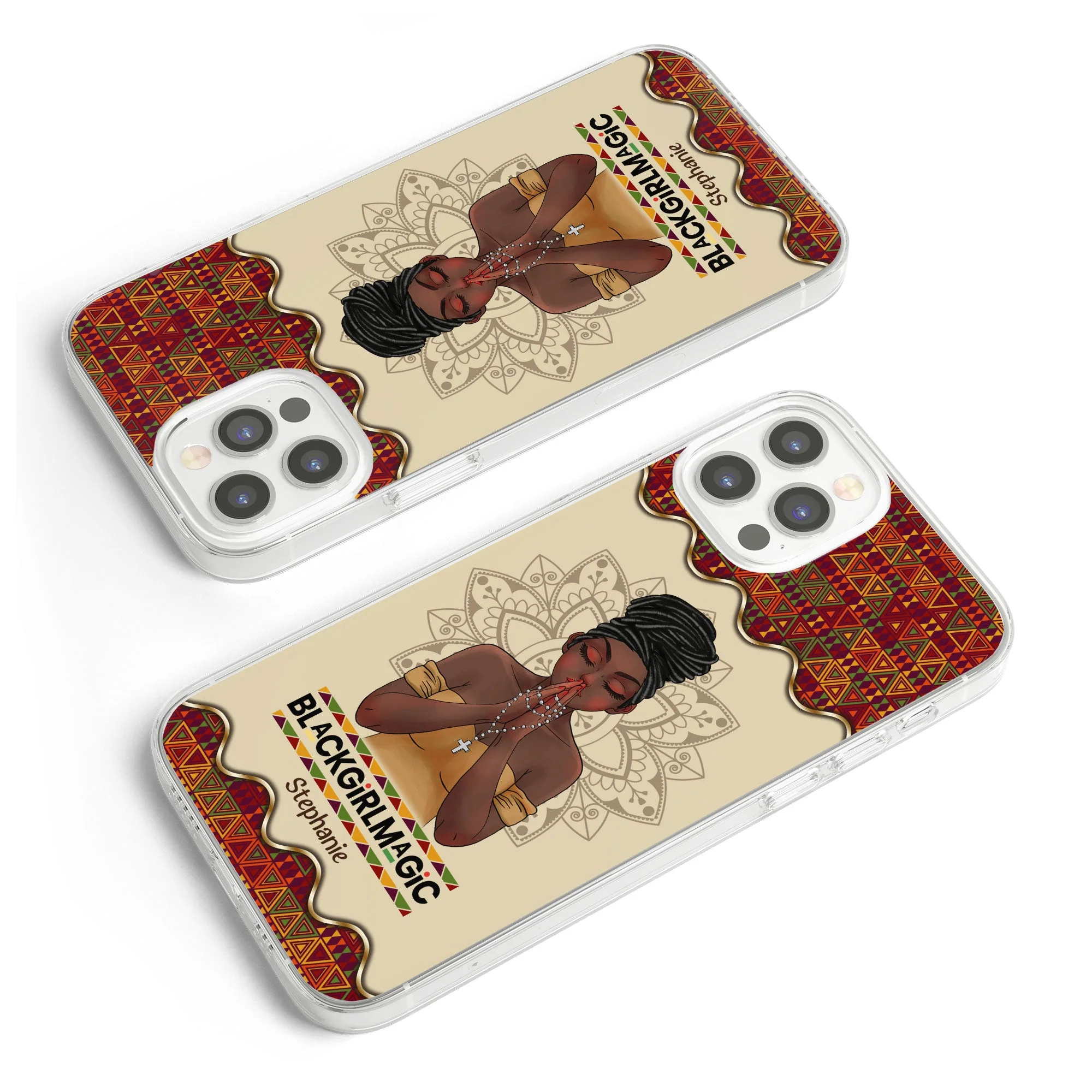 Black Girl Magic - Personalized Clear Phone Case - Image 5