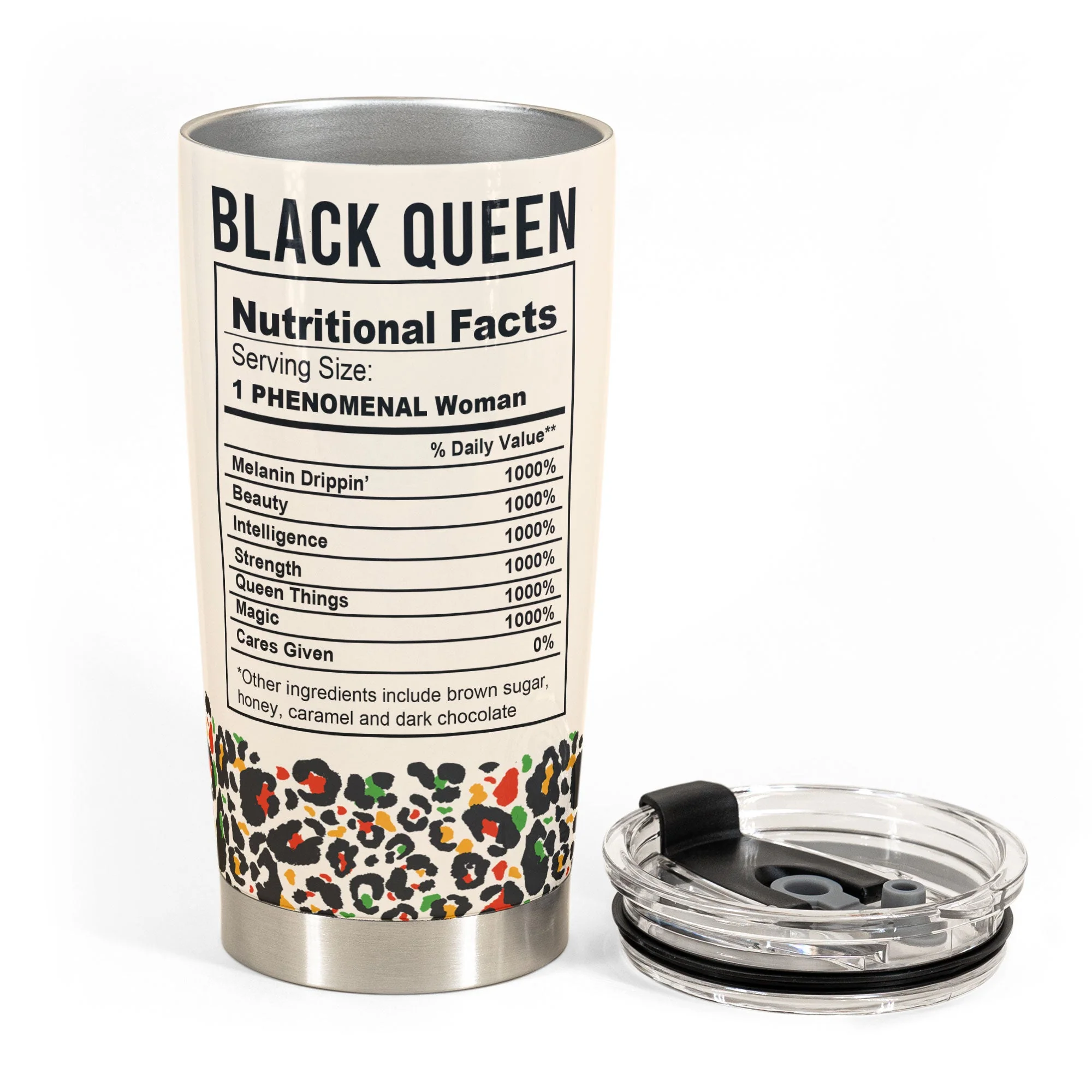 Black Queen Nutrition Facts - Personalized Tumbler Cup - Image 3
