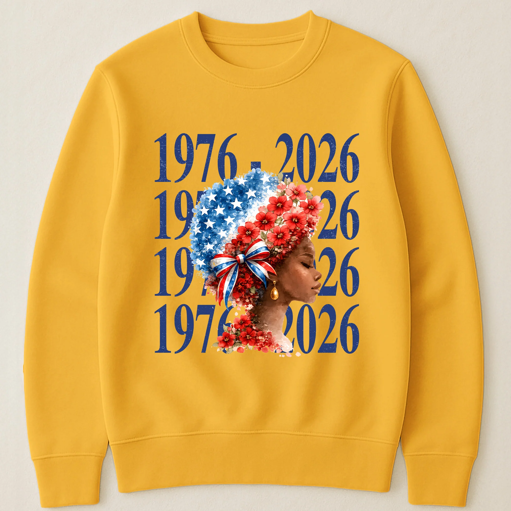 Black Woman Patriotic Afro - Shirt - Image 24