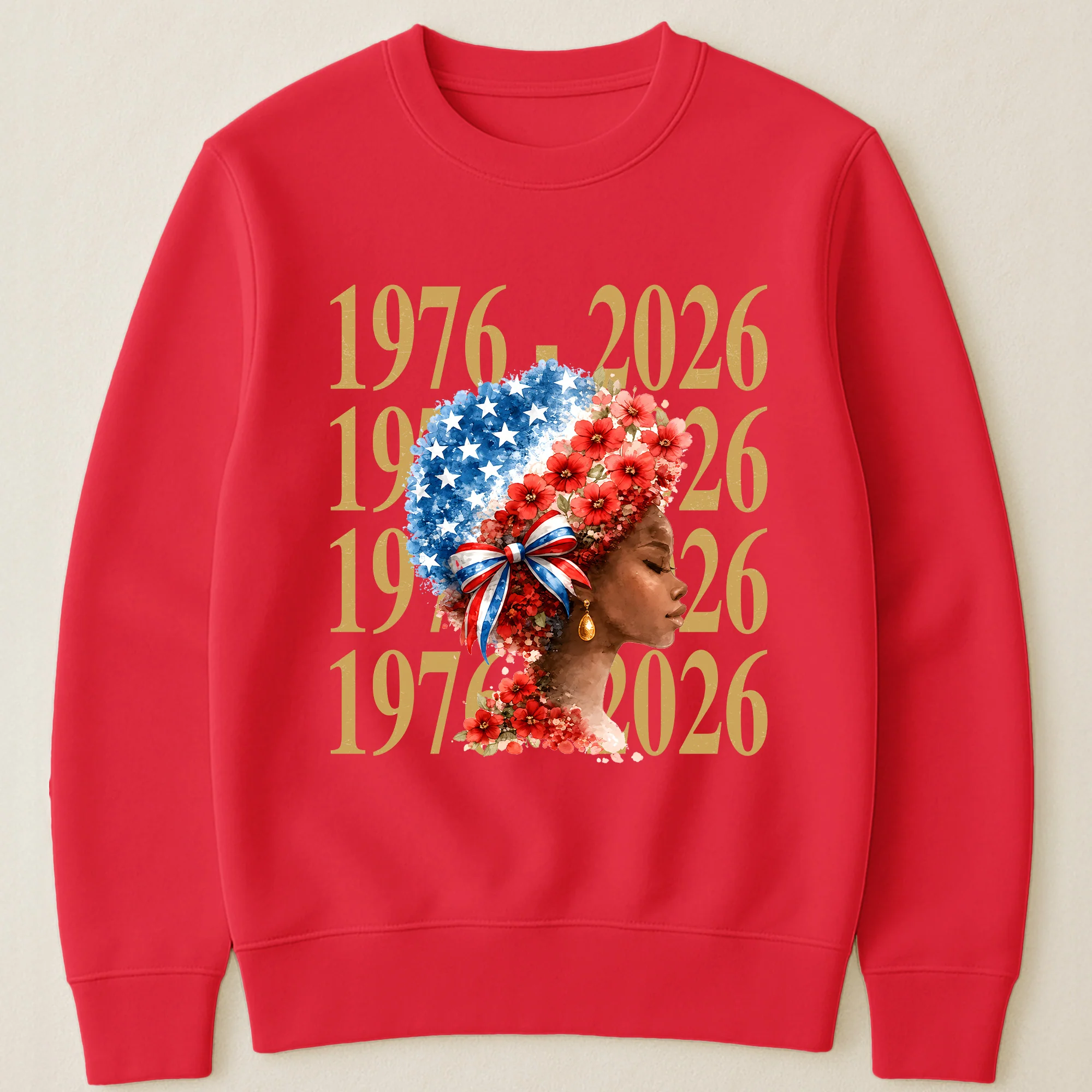 Black Woman Patriotic Afro - Shirt - Image 26