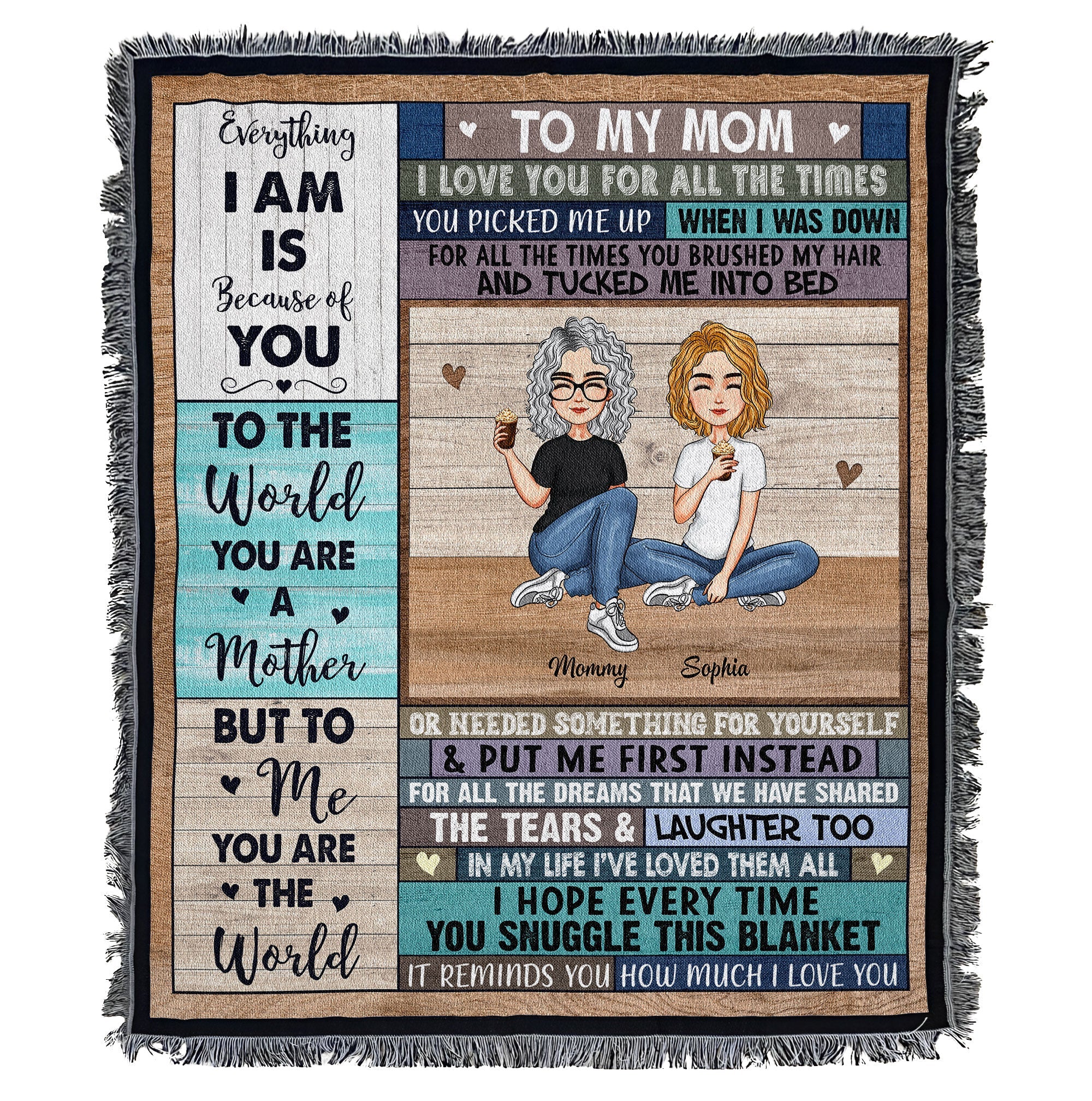 Blanket Reminds You How Much I Love You - Personalized Woven Blanket - Image 2