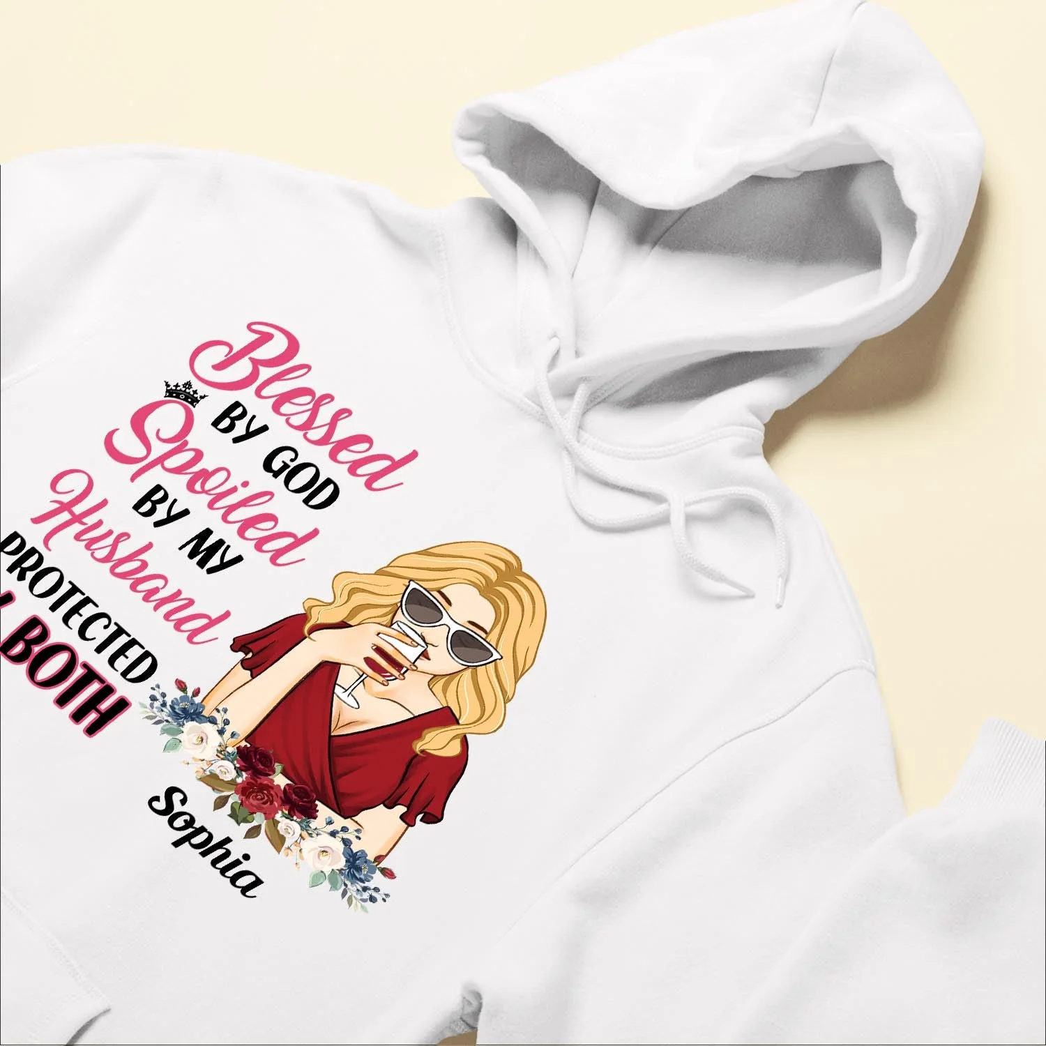 Blessed By God , Spoiled By My Husband - Personalized Shirt - Anniversary, Valentine's Day Gift For Wife - Image 6
