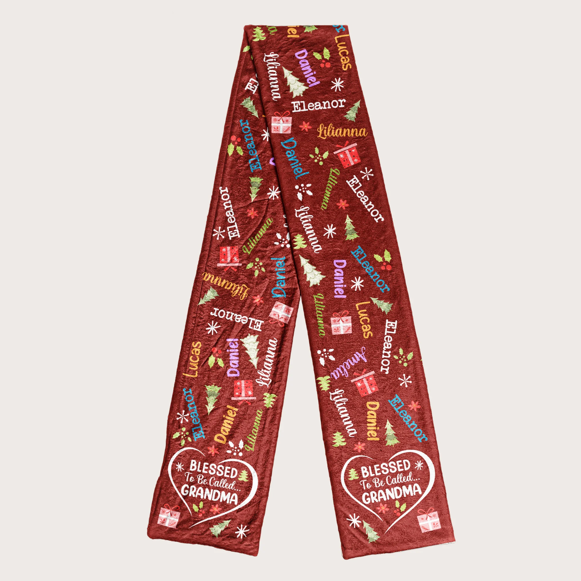 Blessed To Be Called Grandma - Personalized Fleece Scarf - Image 2