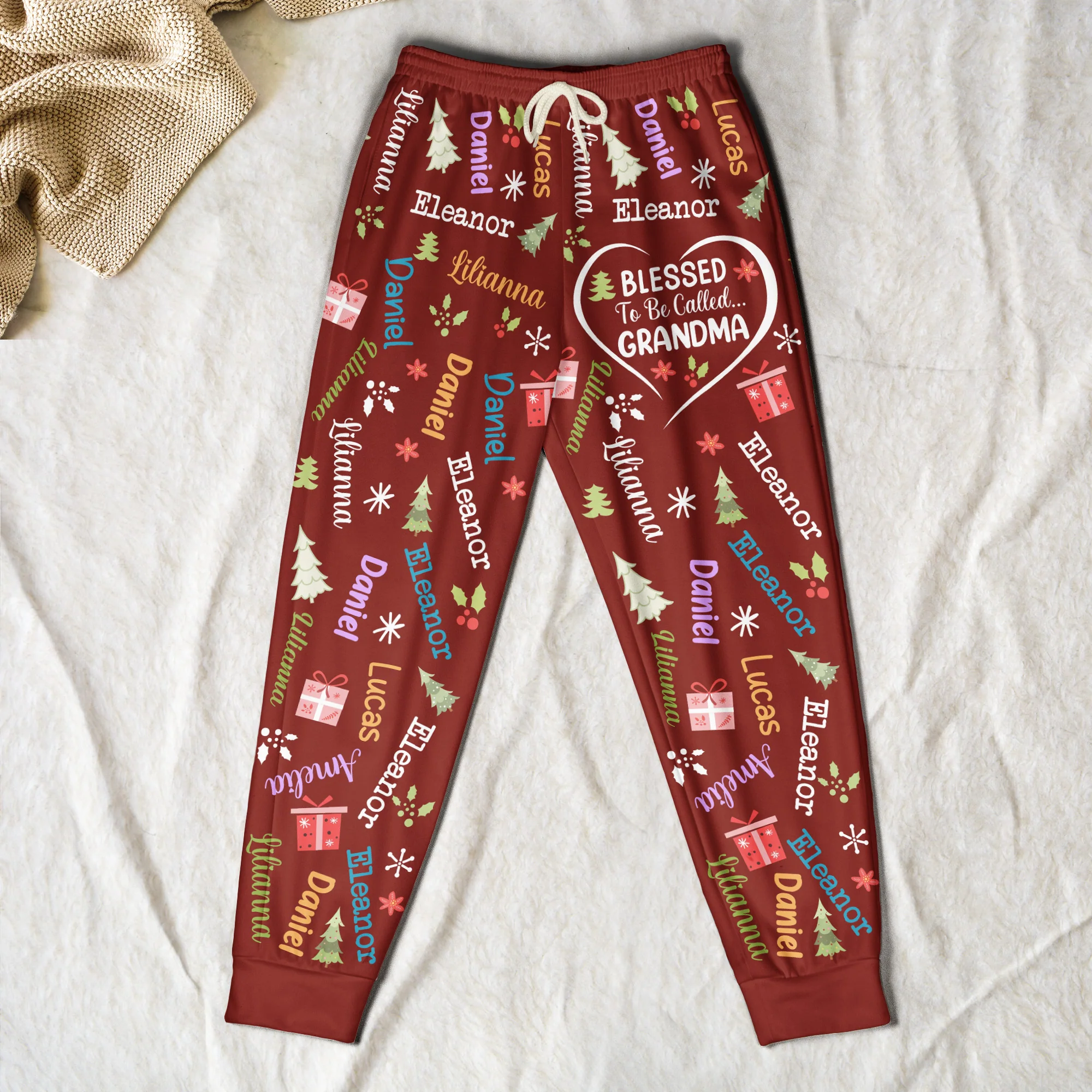 Blessed To Be Called Grandma - Personalized Sweatpants - Image 2