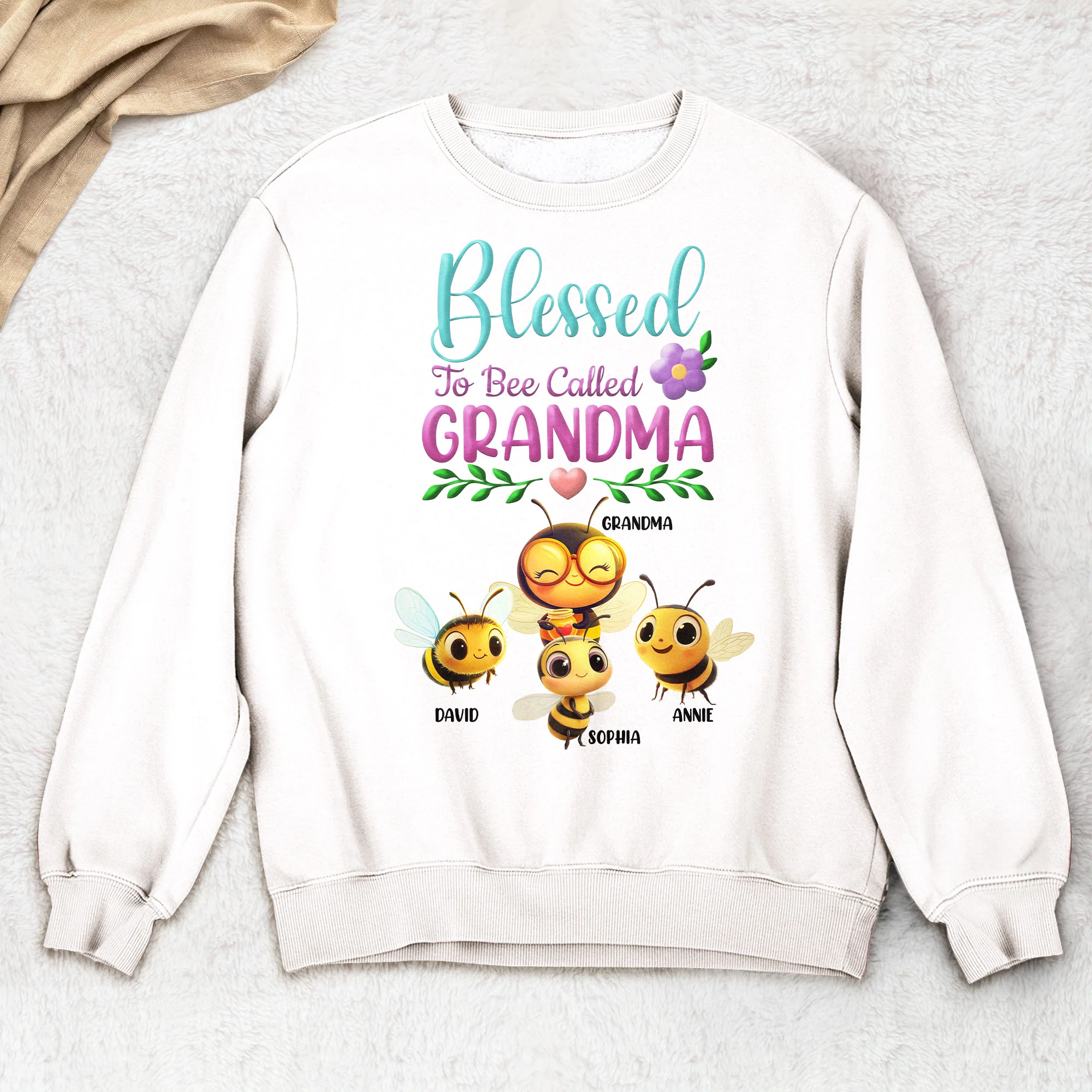 Blessed To Bee Called Grandma, Mom, Any Title - Personalized Shirt - Image 3