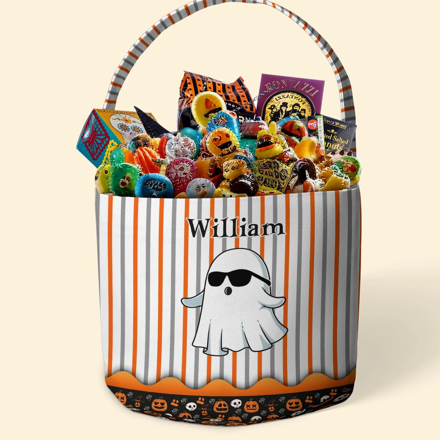 Boo Kid Name Halloween - Personalized Halloween Spooky Basket - Image 4