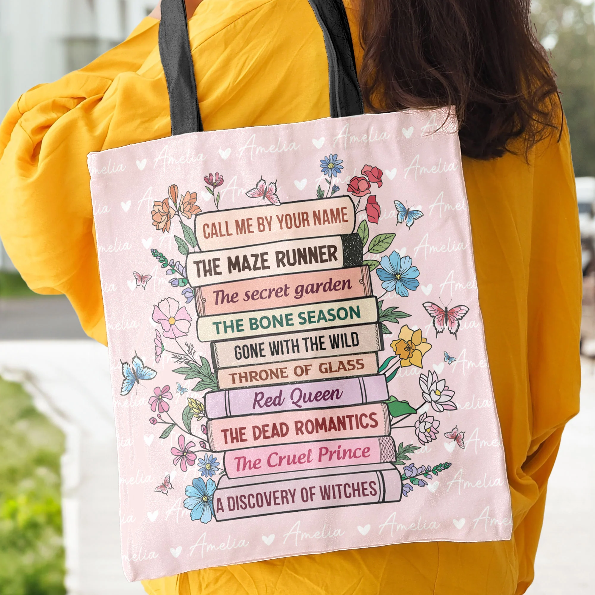 Bookish Gift Idea Custom Book Title - Personalized Tote Bag - Image 4