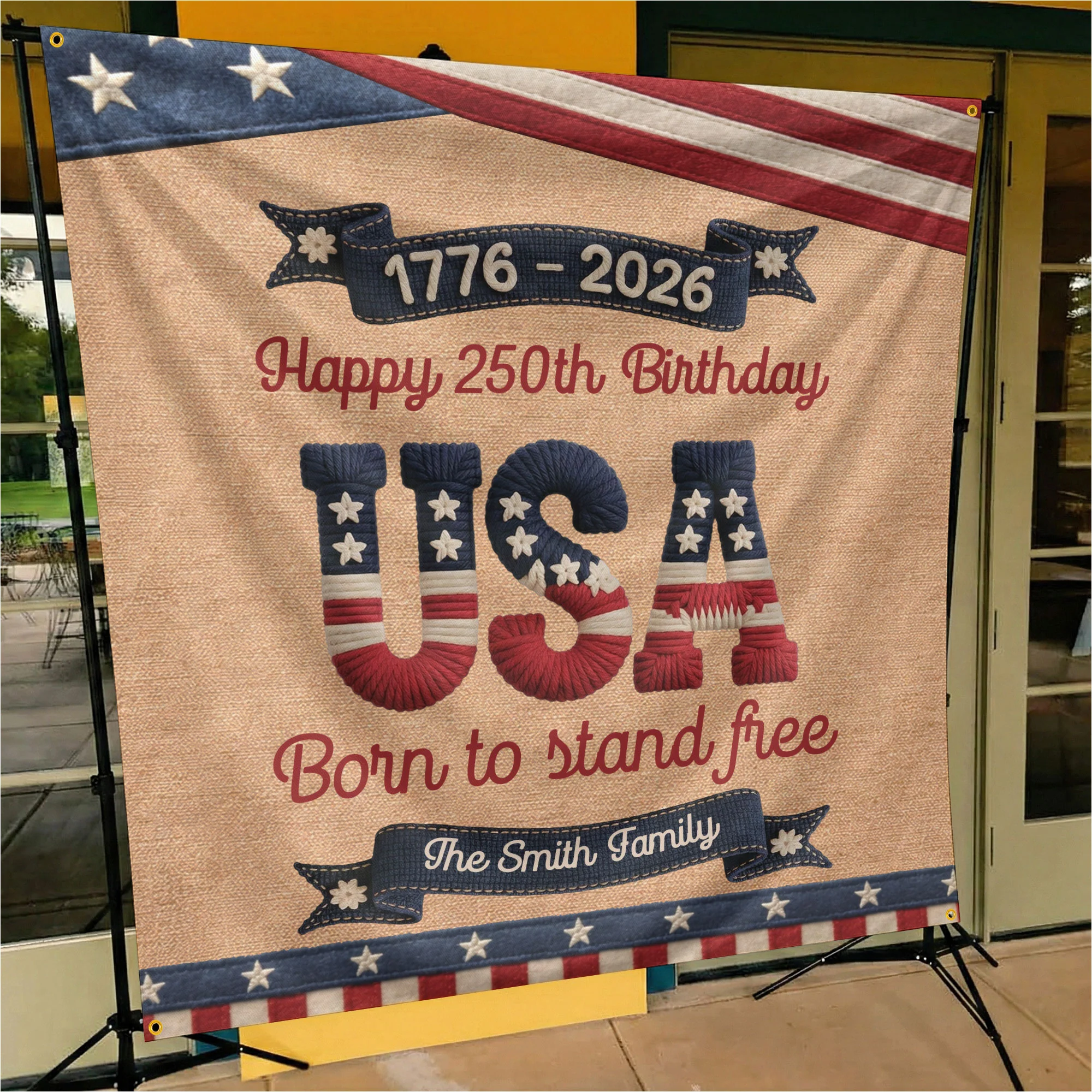 Born To Stand Free - Personalized Backdrop - Image 3