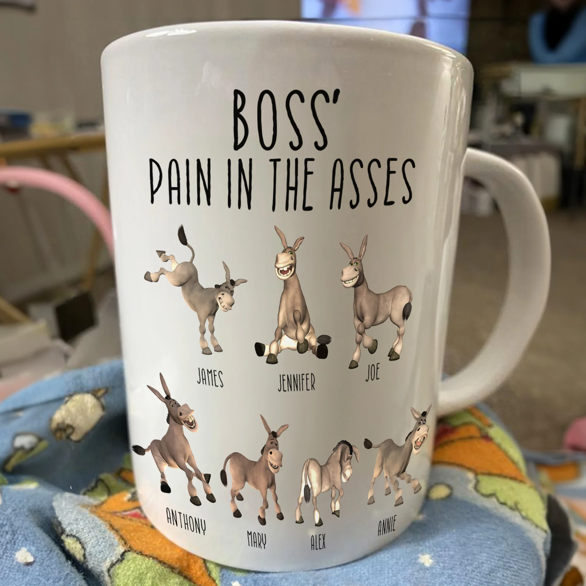 Boss' Pain In The Asses - Funny Boss Gift - Personalized Mug - Image 3