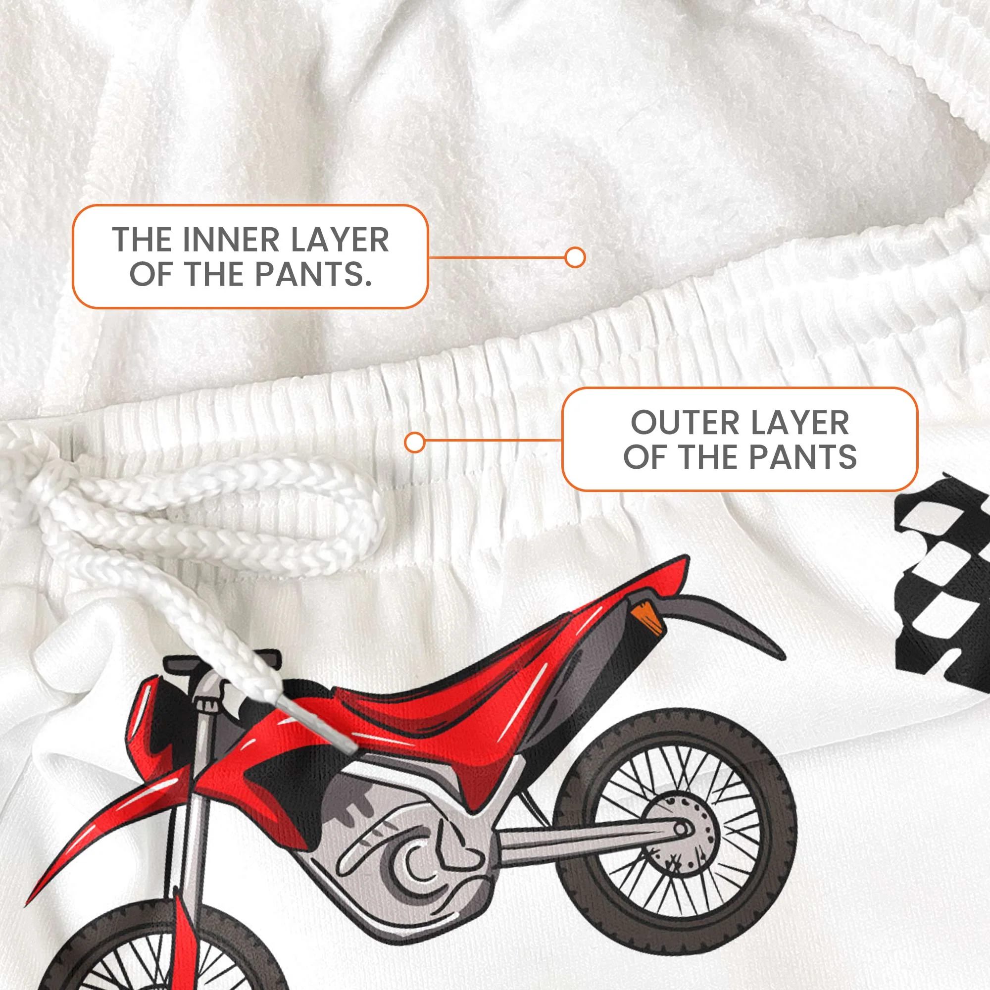 Boy Pattern With Name - Personalized Sweatpants - Image 4