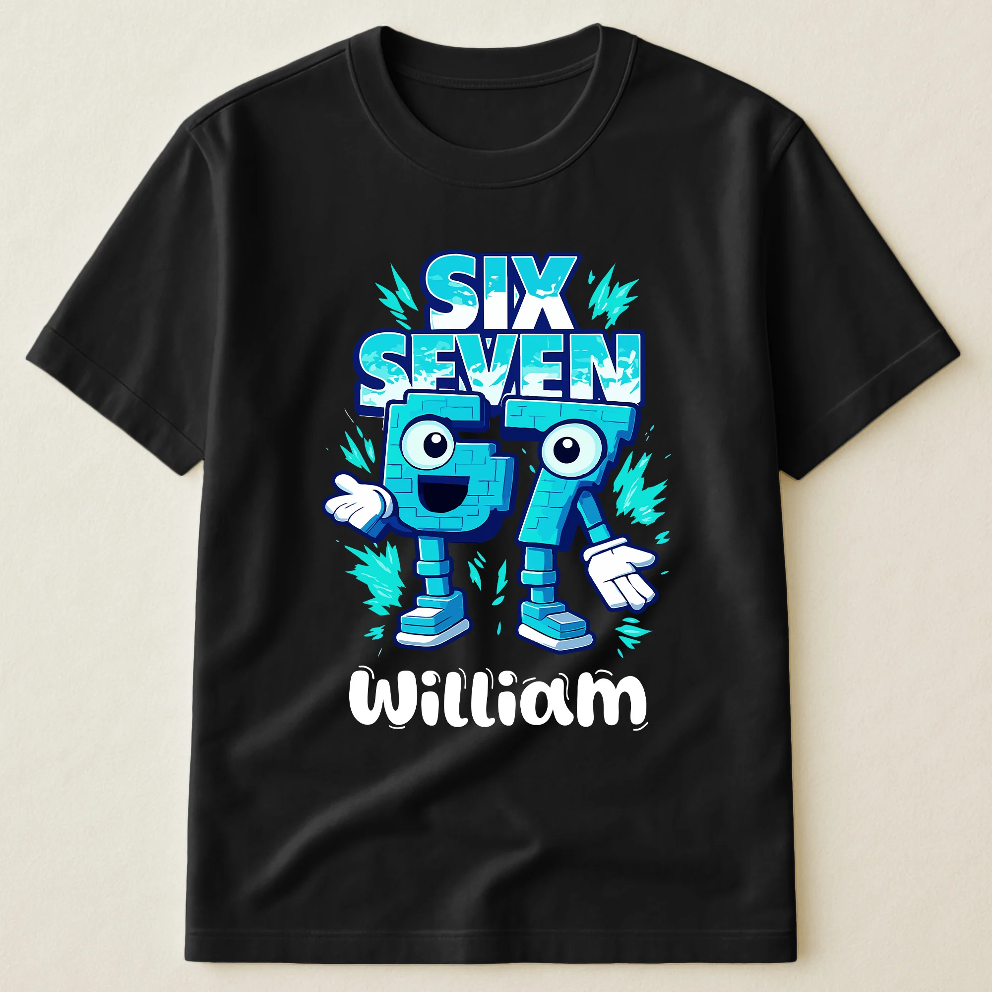 Brainrot Six Seven Kid Gaming - Personalized Shirt - Image 6