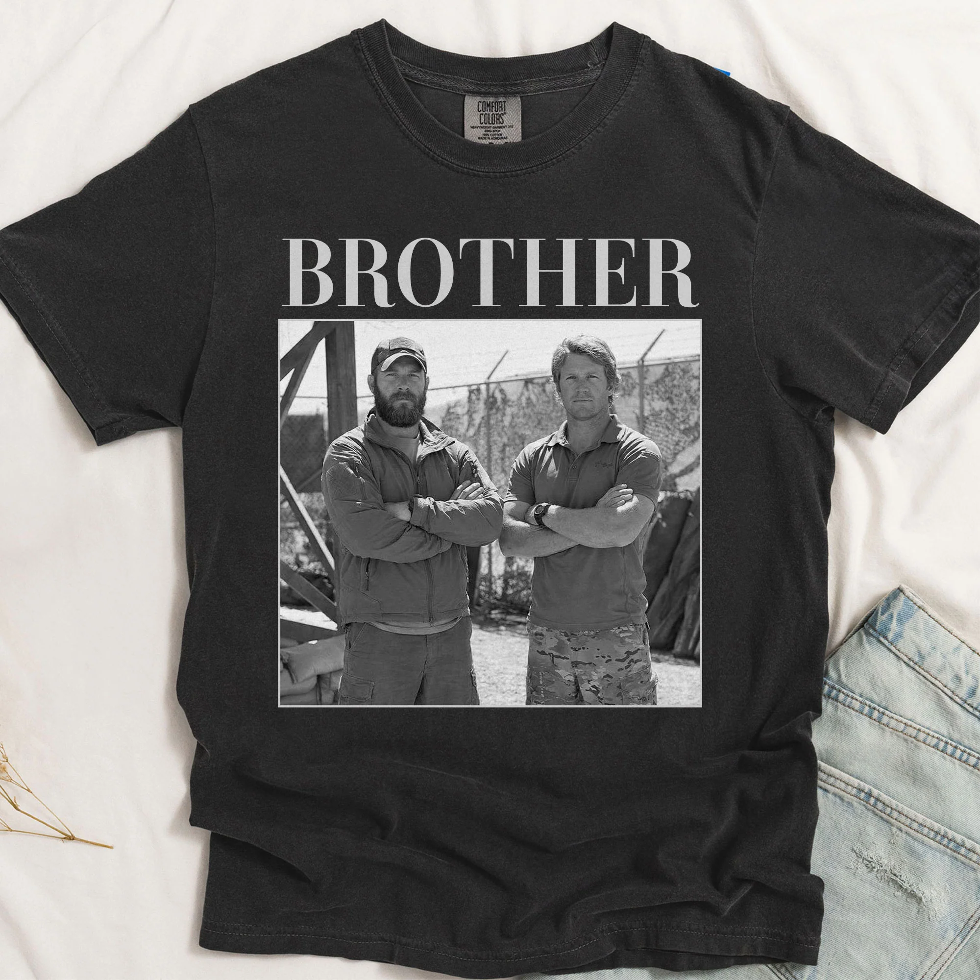 Brothers Vintage Version - Personalized Photo Comfort Tee - Image 2