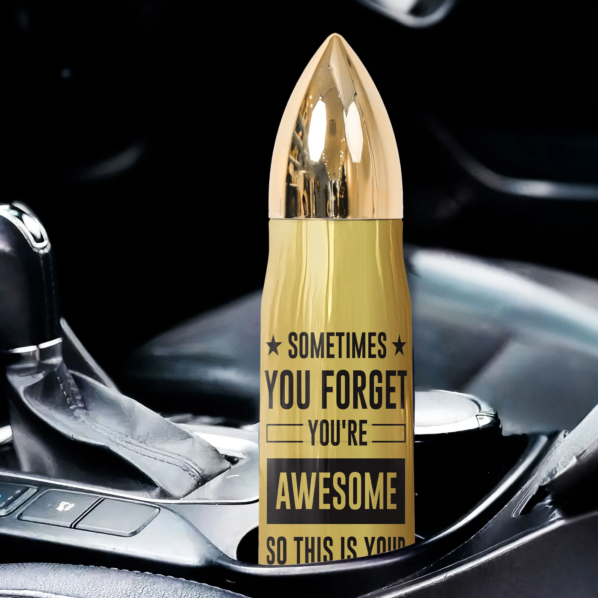 Bullet Tumbler Sometimes You Forget You're Awesome - Personalized Bullet Tumbler - Image 4