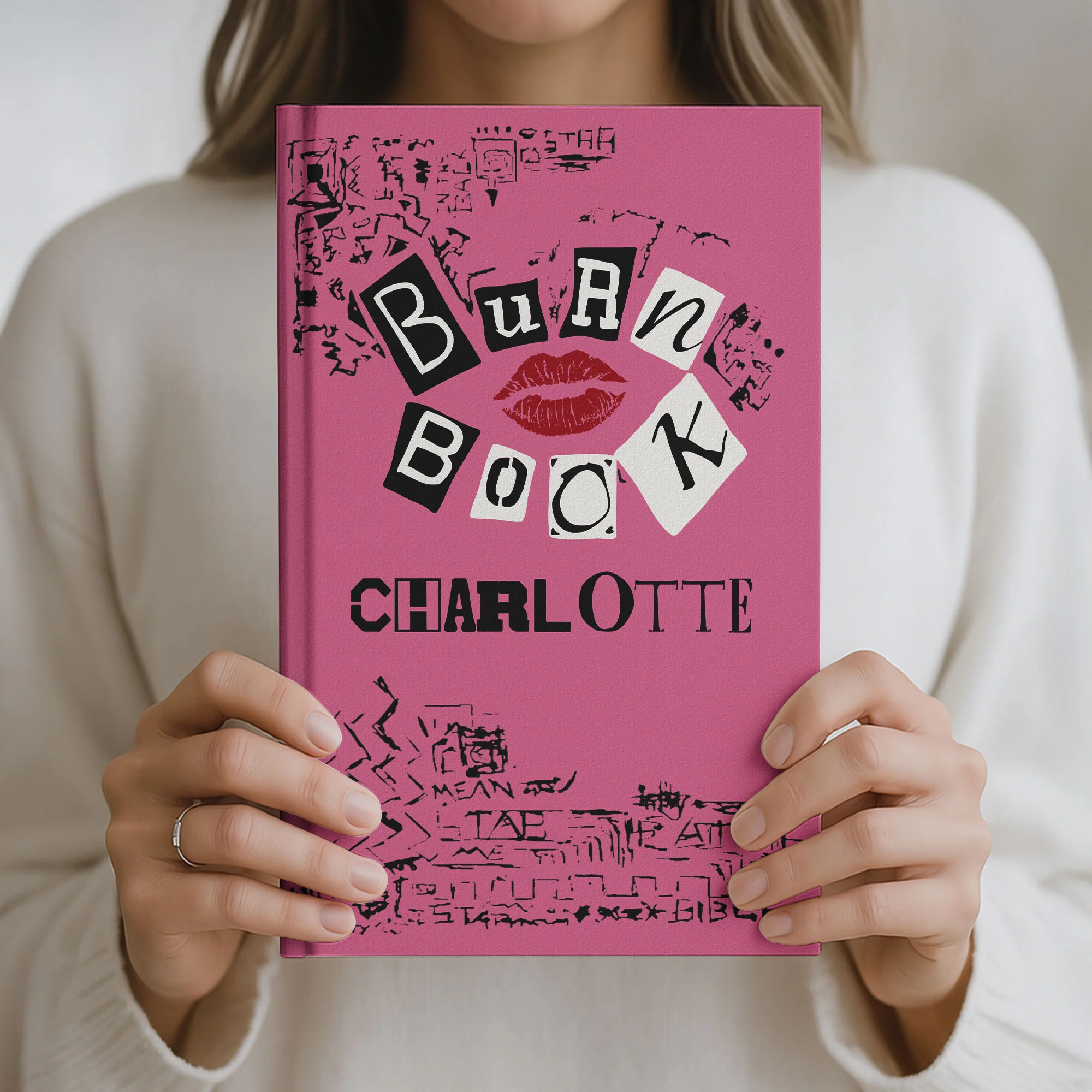 Burn Book Gifts For Girl, Daughters, Friends, Girlfriends - Custom With Her Name - Personalized Hardcover Journal - Image 2