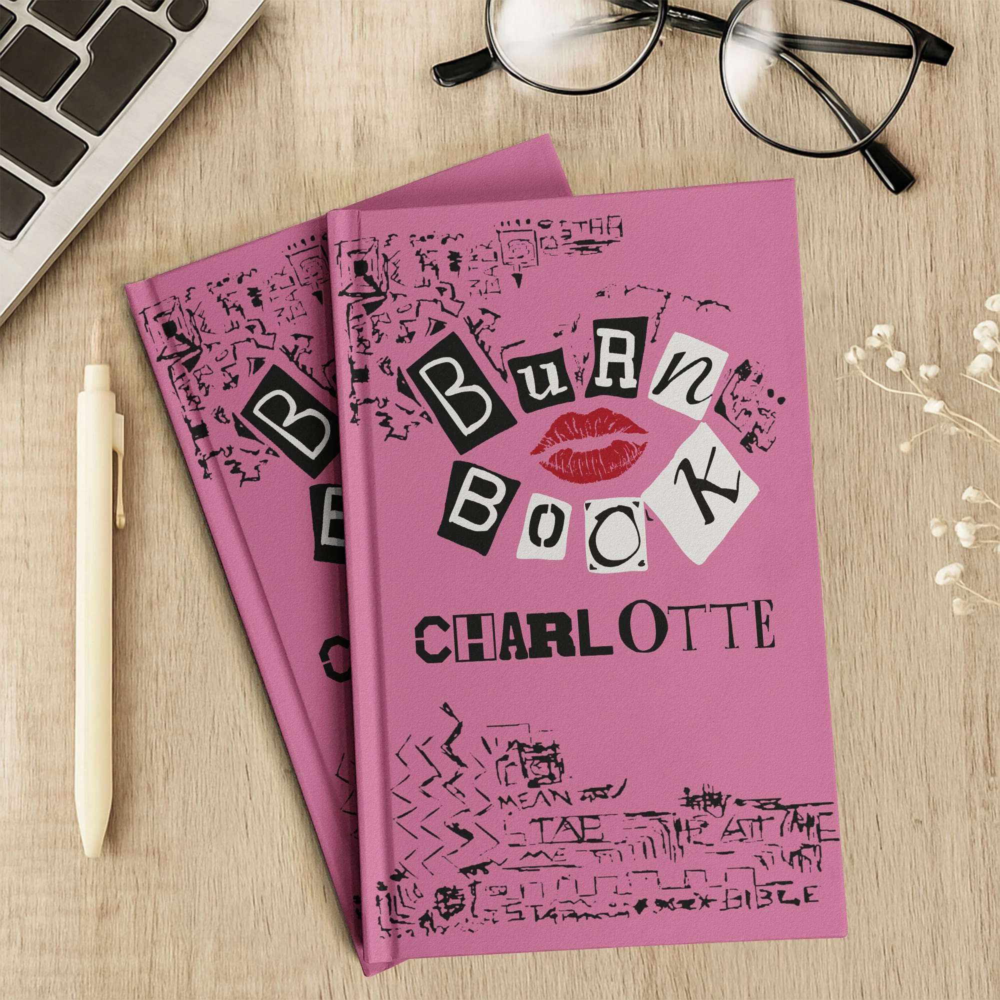 Burn Book Gifts For Girl, Daughters, Friends, Girlfriends - Custom With Her Name - Personalized Hardcover Journal - Image 4