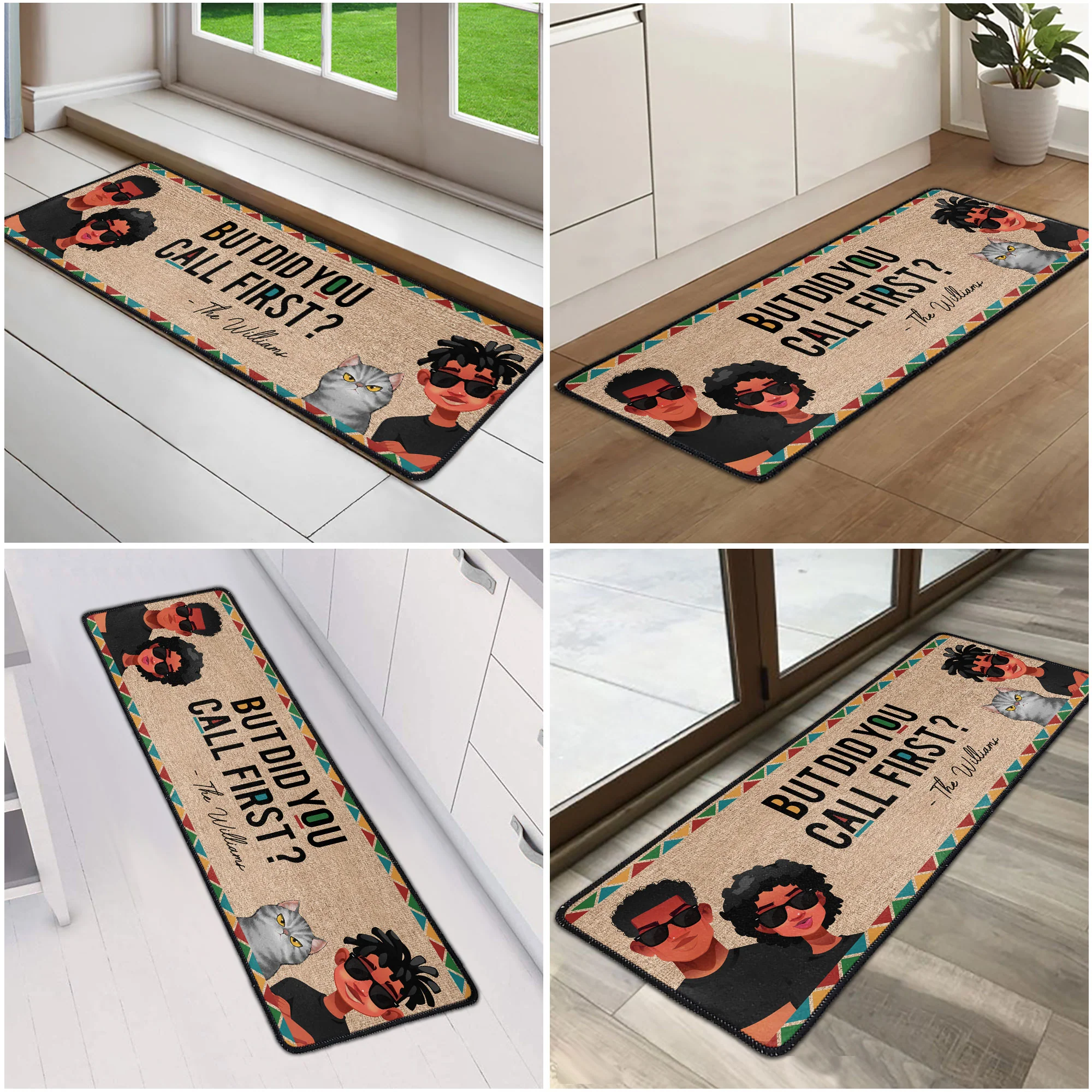But Did You Call First? - Personalized Runner Rug - Image 5