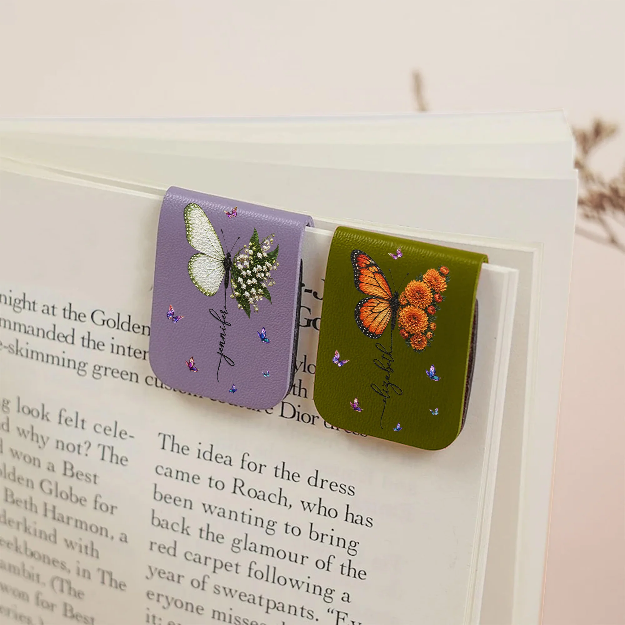 Butterfly Birth Flower Gift For Self, Friends, Daughter - Personalized Bookmark - Image 5