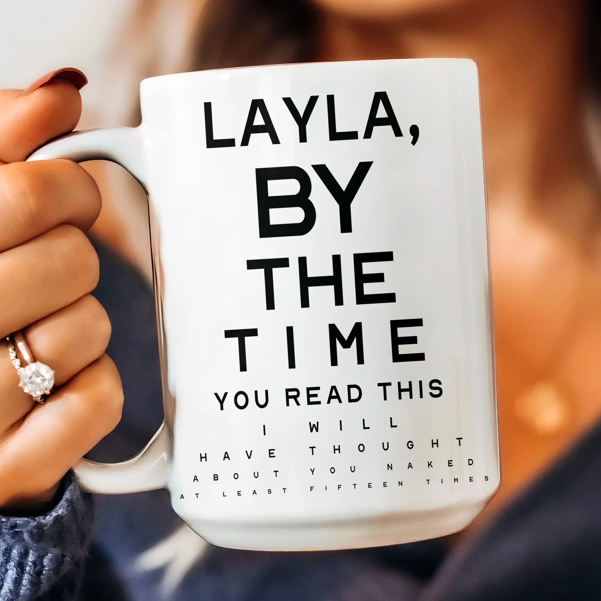 By The Time You Read This, You Will Have Thought About Me Naked - Personalized Mug - Image 4