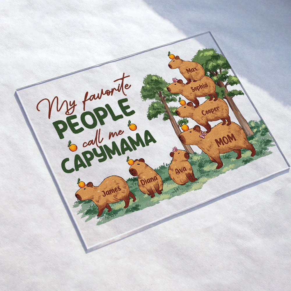 Call Me Capymama - Personalized Acrylic Plaque - Image 3