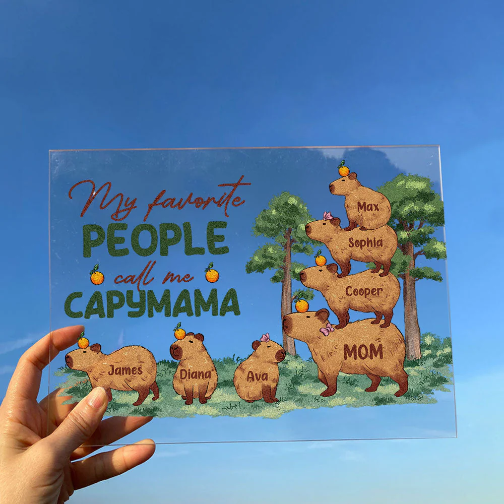 Call Me Capymama - Personalized Acrylic Plaque - Image 4