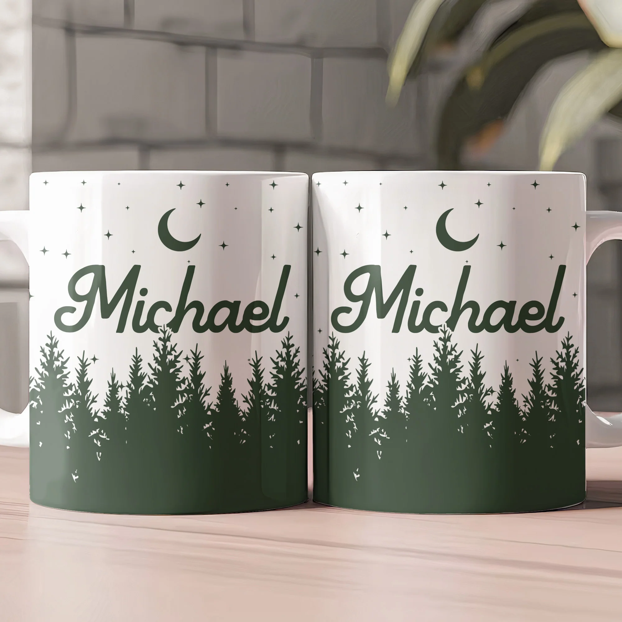 Campfire Forest Coffee Custom Name - Personalized Mug - Image 2