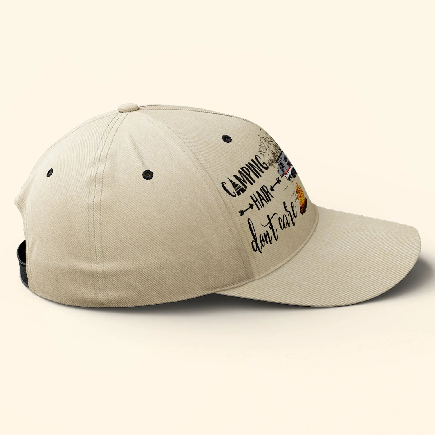 Camping Hair Don't Care - Personalized Classic Cap - Image 9