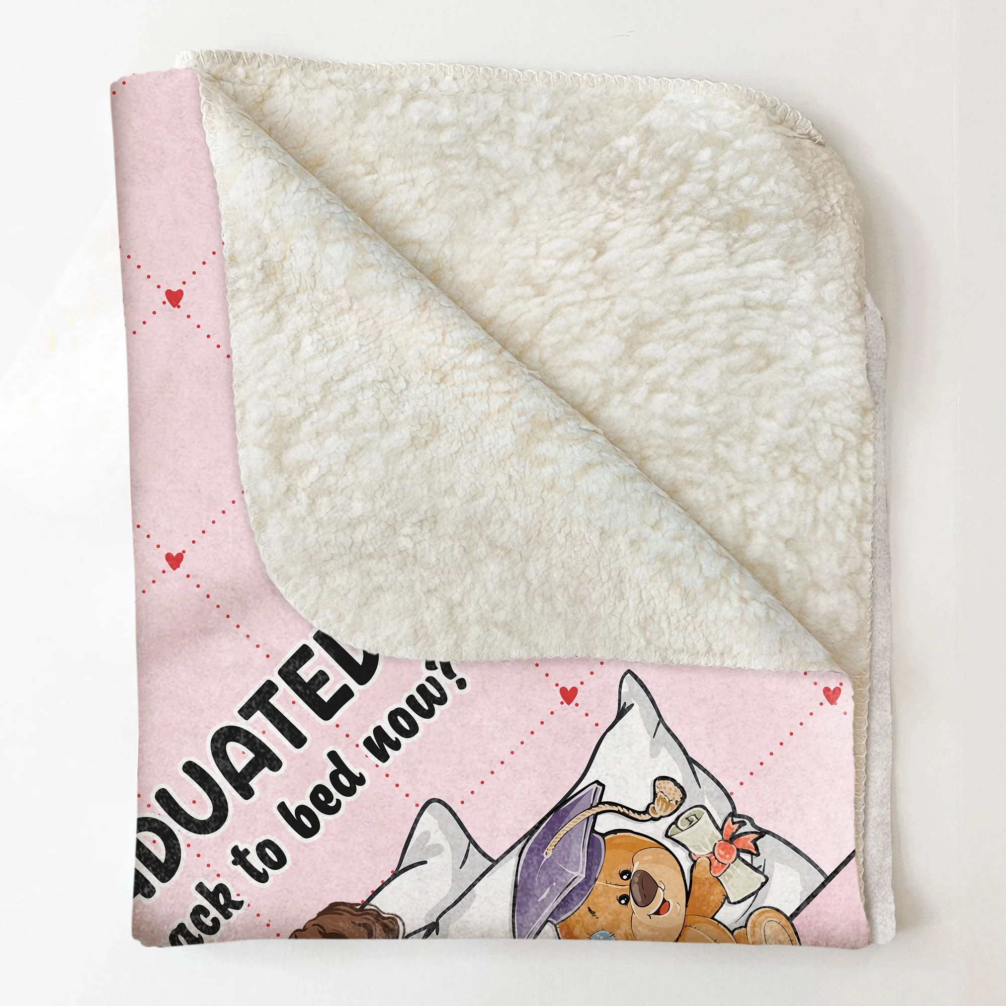 Can I Go Back To Bed Now (Corner Version)- Personalized Blanket - Image 4