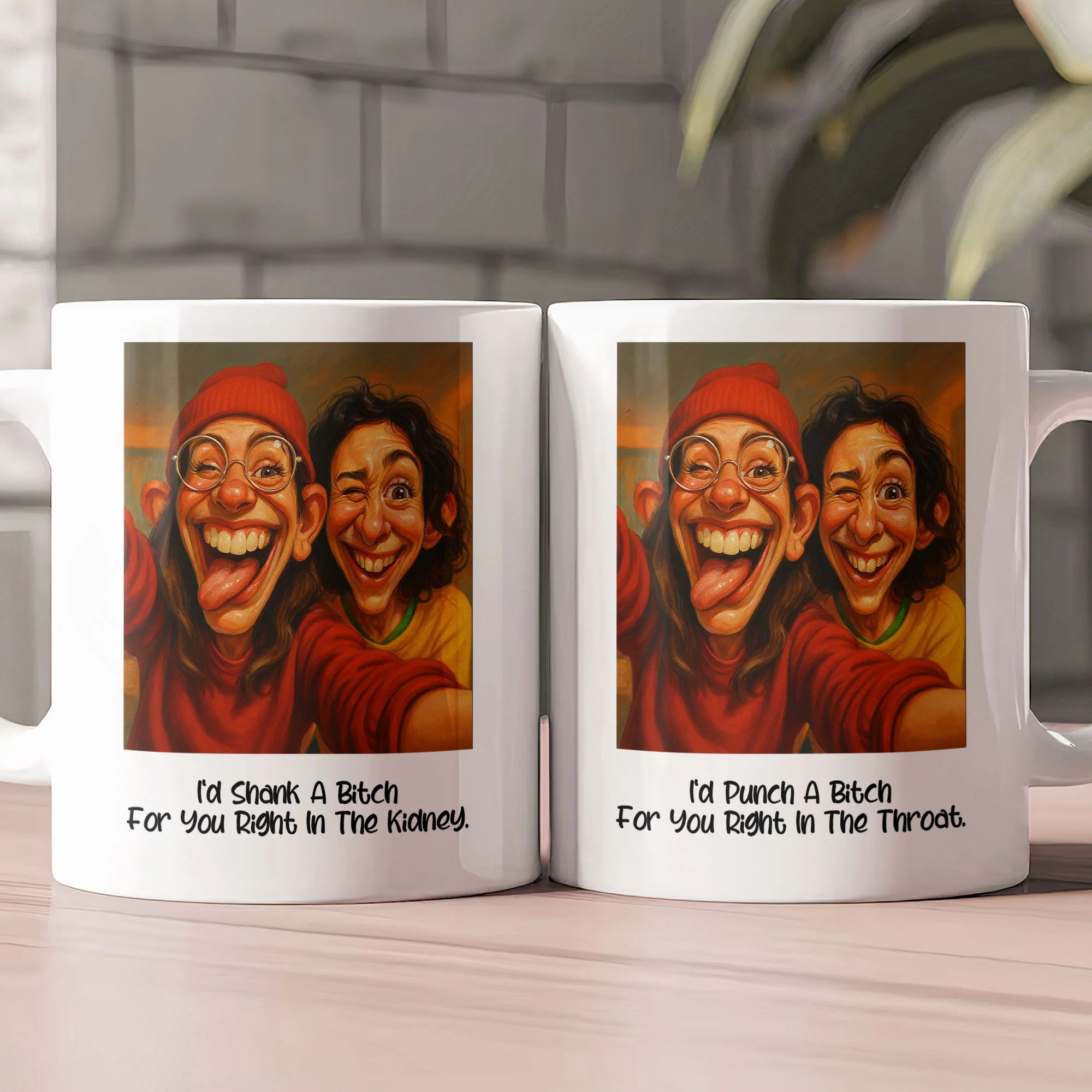 Caricature Your Photo Best Friends - Custom Cartoon Drawing From Photo - Personalized Photo Mug - Image 2