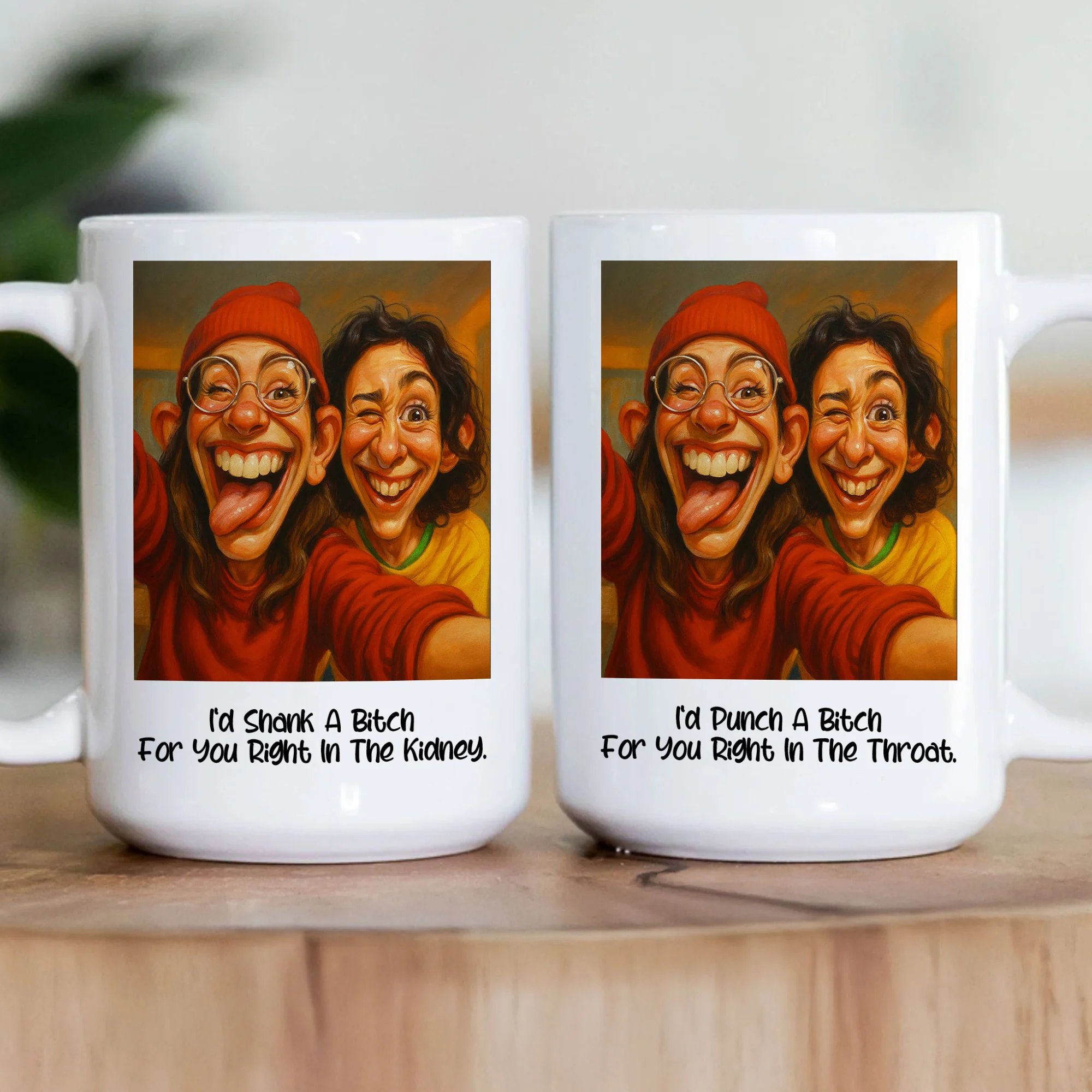 Caricature Your Photo Best Friends - Custom Cartoon Drawing From Photo - Personalized Photo Mug - Image 4